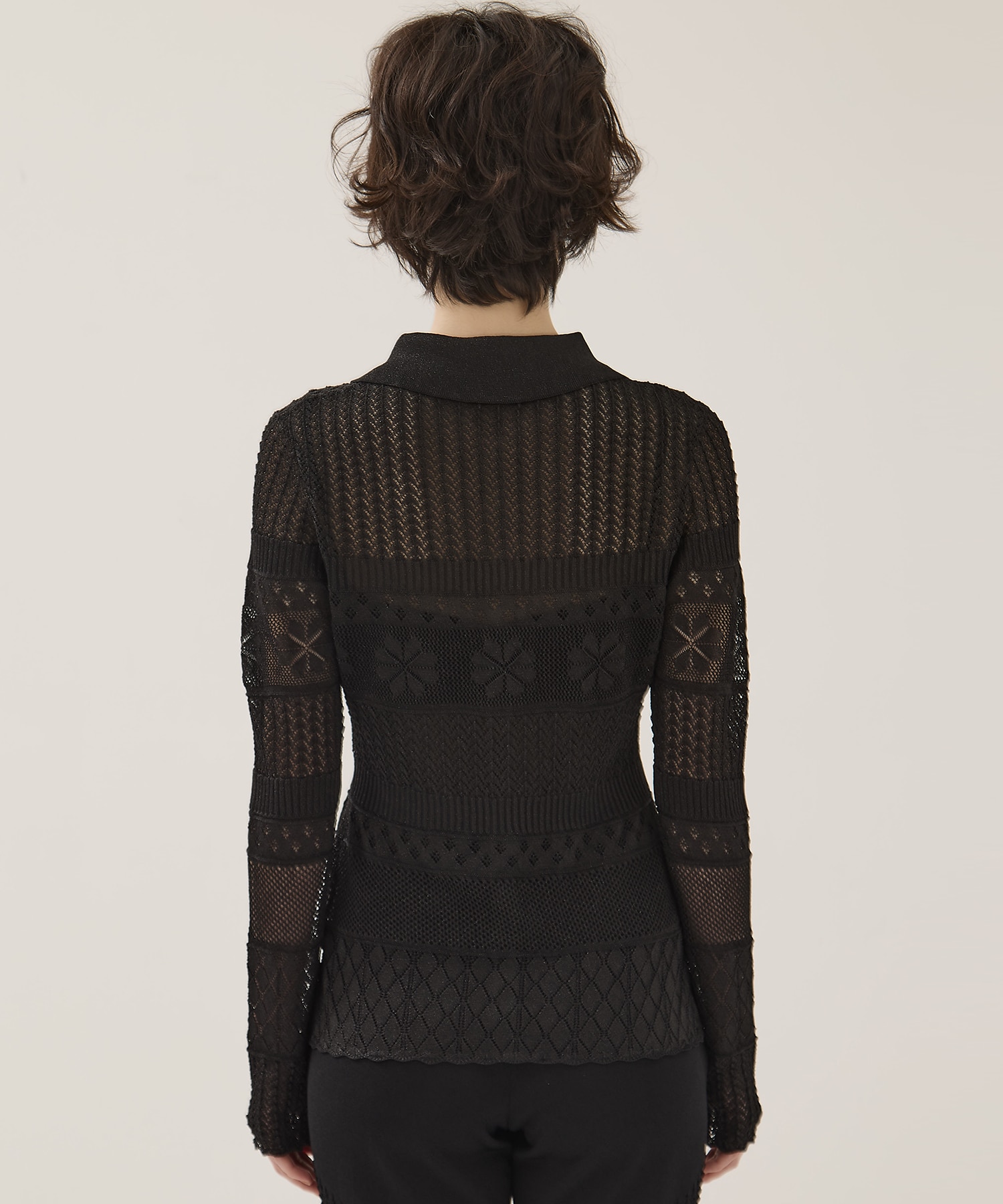 Flower Lace Knit Top EMILY ODA