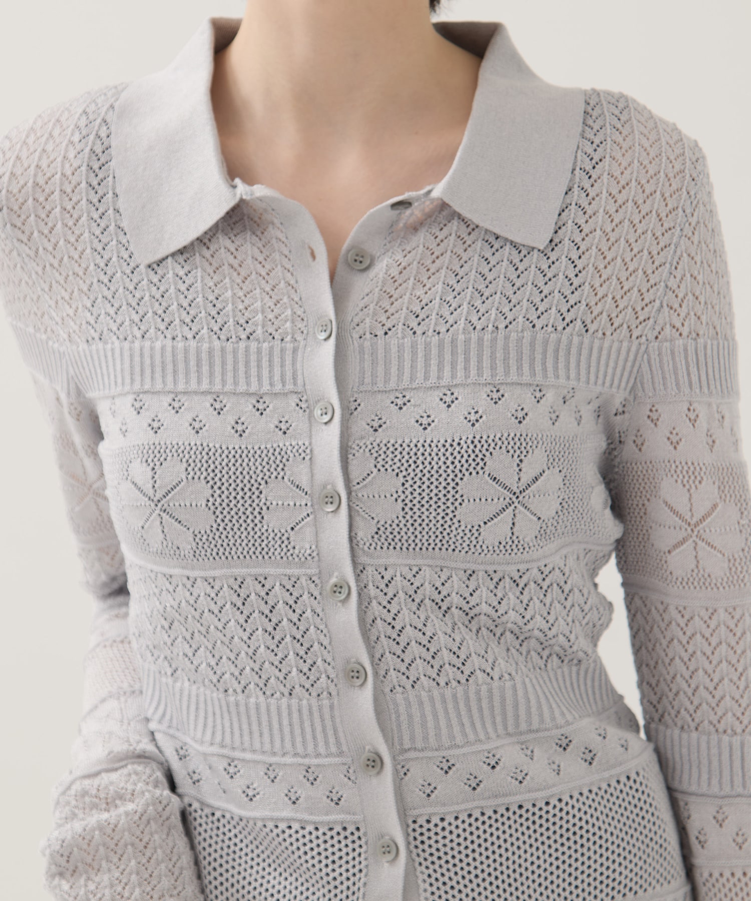 Flower Lace Knit Top EMILY ODA