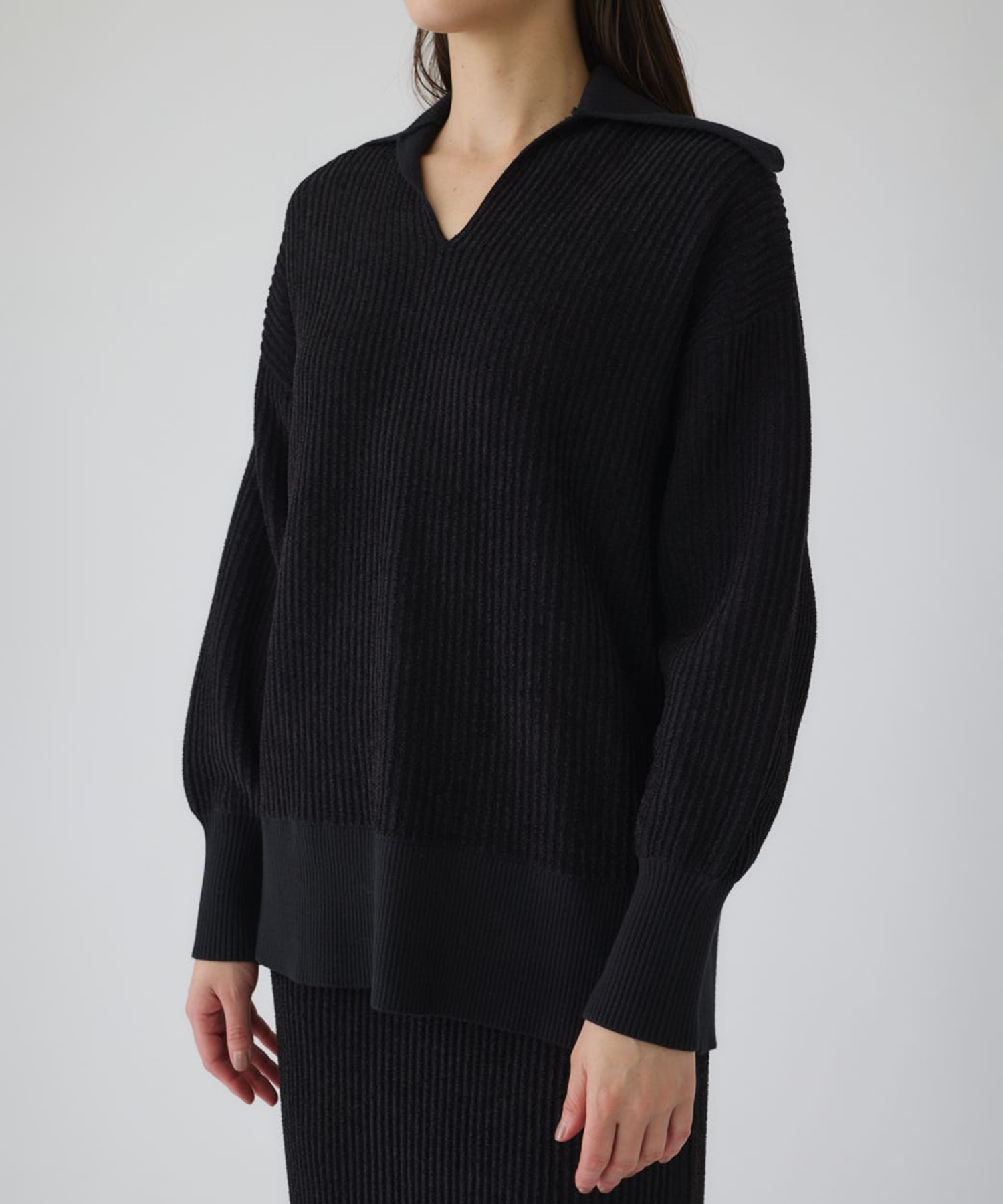 Basic coller rib pullover RIM.ARK