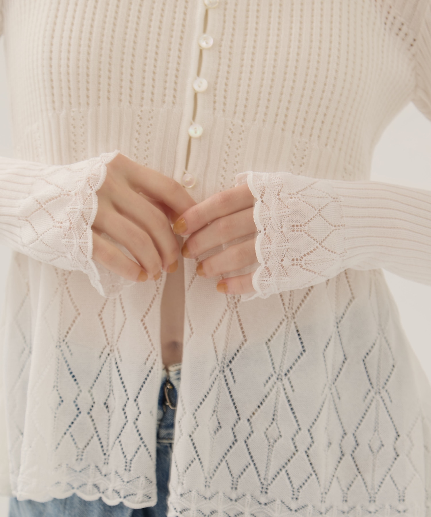 Lace Knit Cardigan EMILY ODA