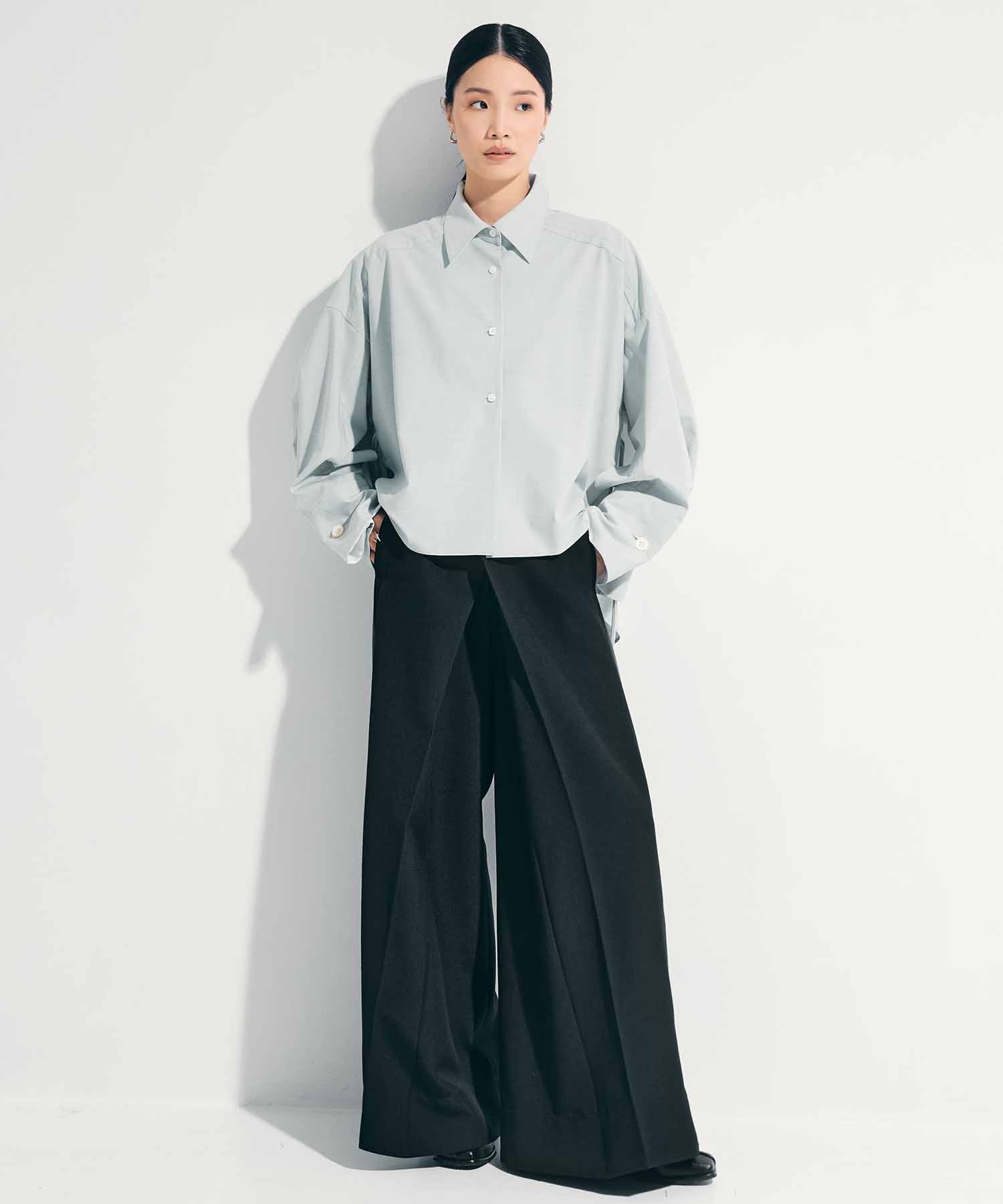 Side Leather Flare Trousers STUDIOUS