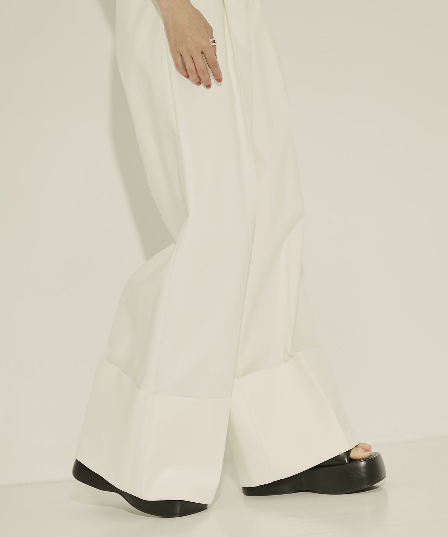 Wide Double Hem Trousers STUDIOUS