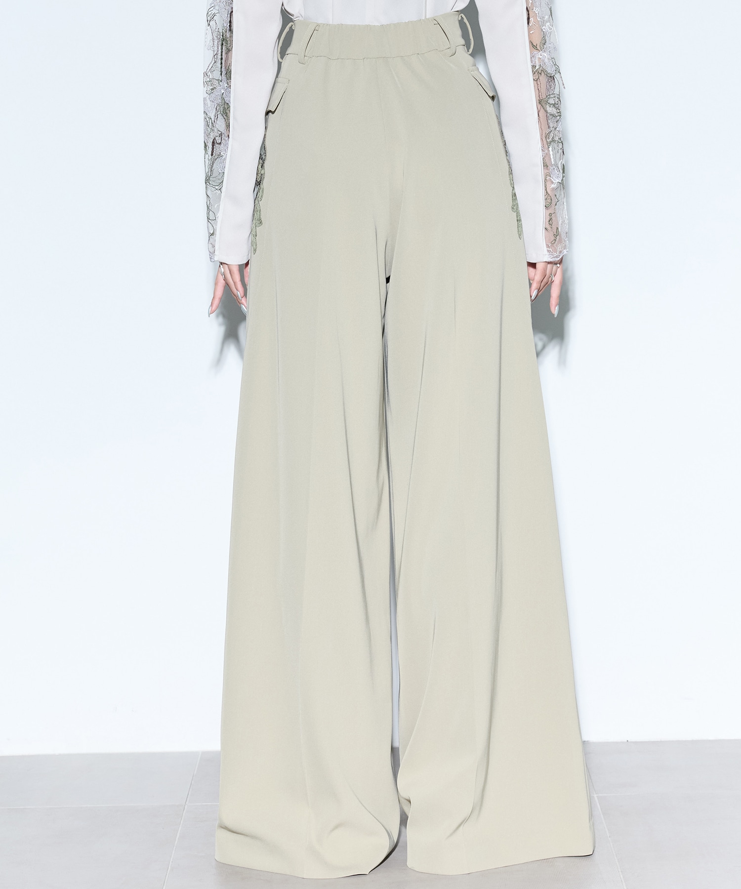 Patchwork embroidered slacks MURRAL