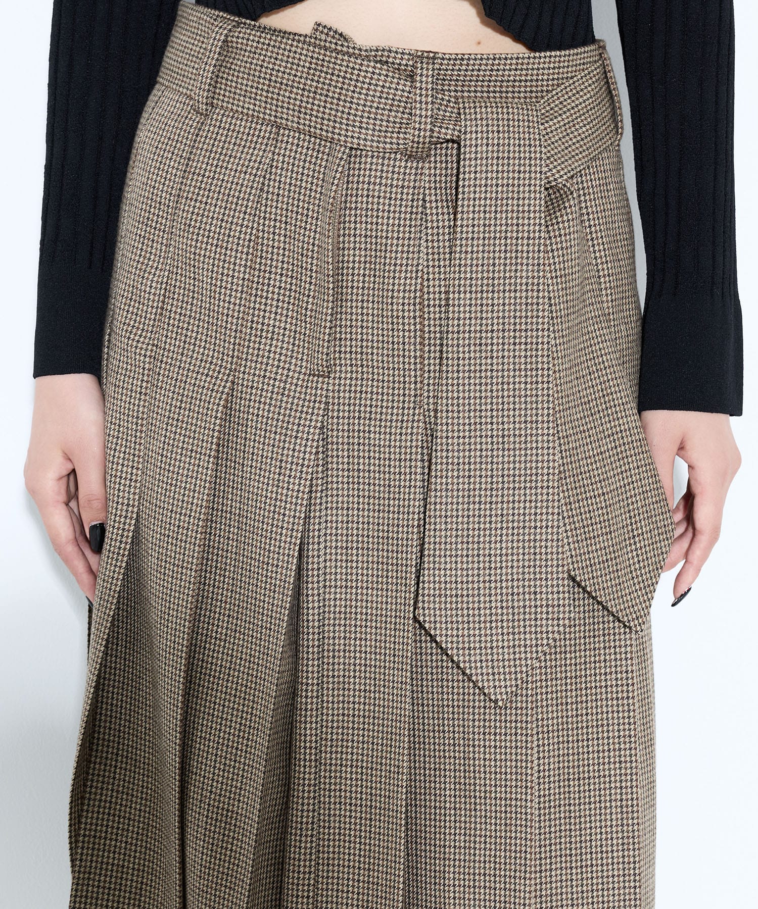Wool check skirt TOGA