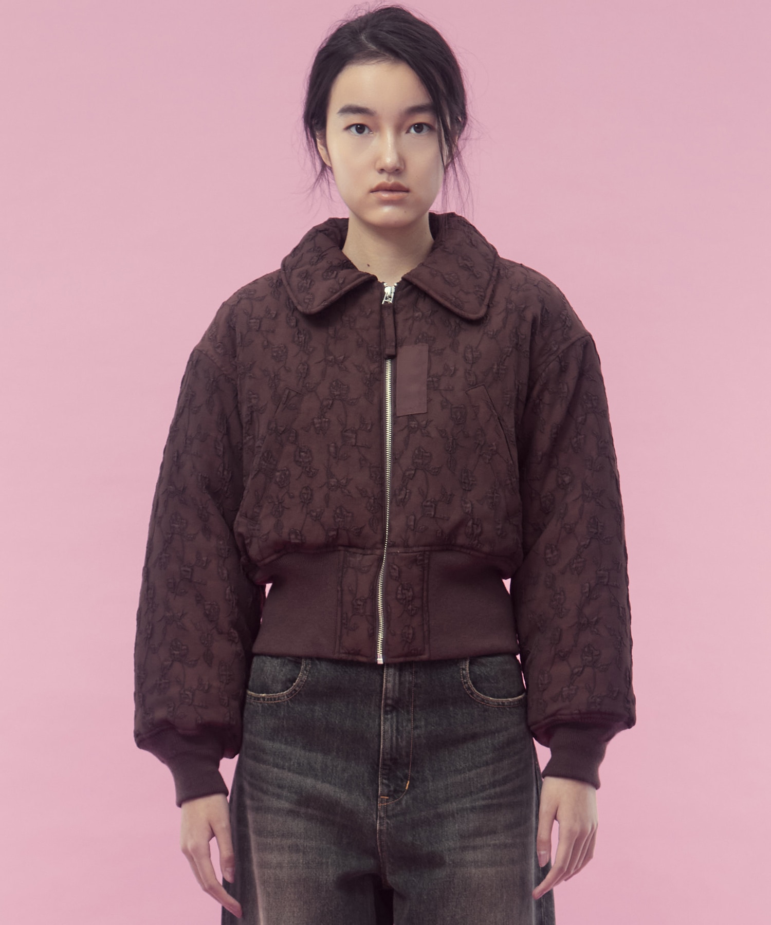 Floral jacquard bomber jacket FETICO
