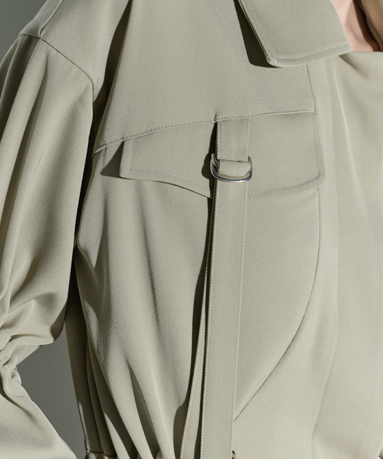 Gathered sleeve military coat MURRAL