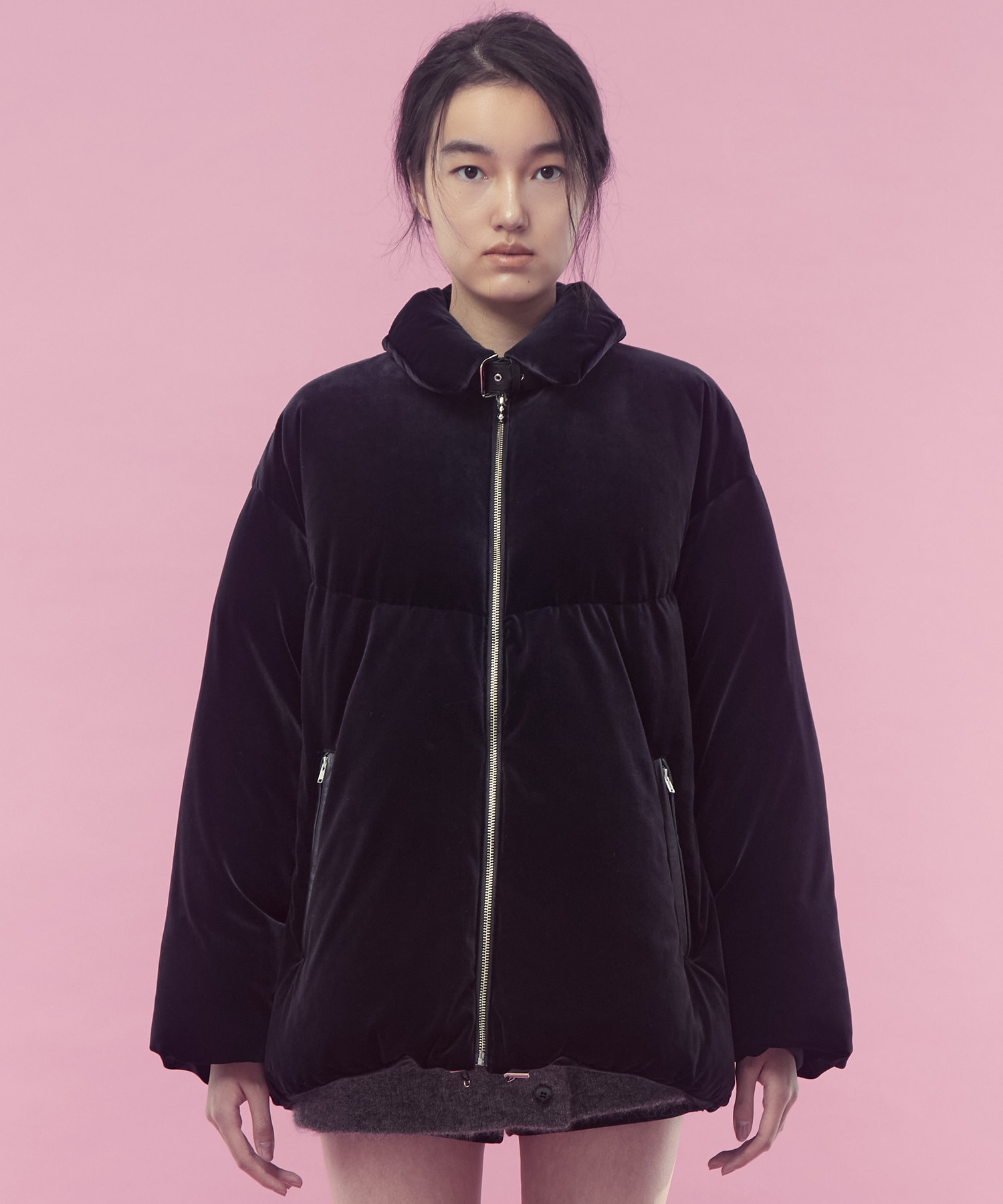 Velour down coat FETICO