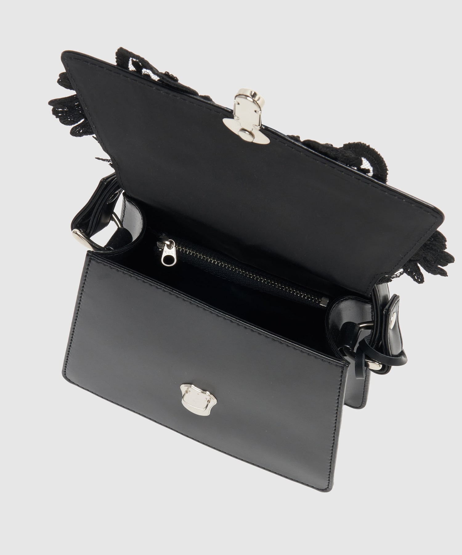 black lei beads mini hand bag tanakadaisuke