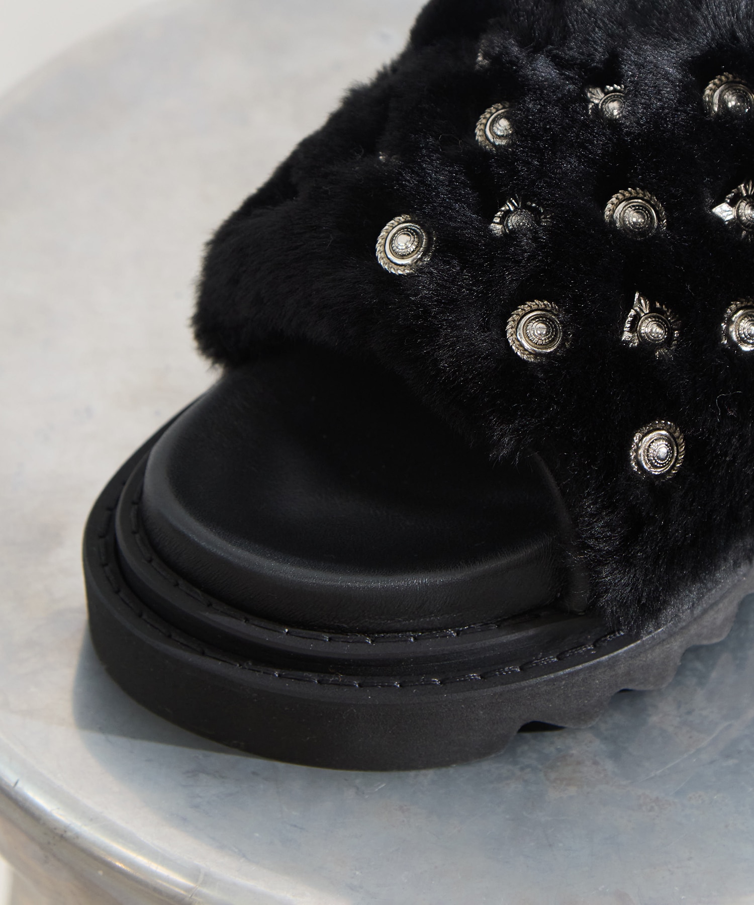 FUR CONCHO SANDALS TOGA