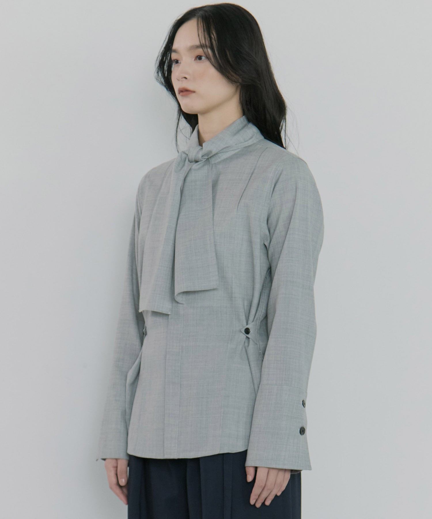 Waist Tucked Wool Shirt STUDIOUS