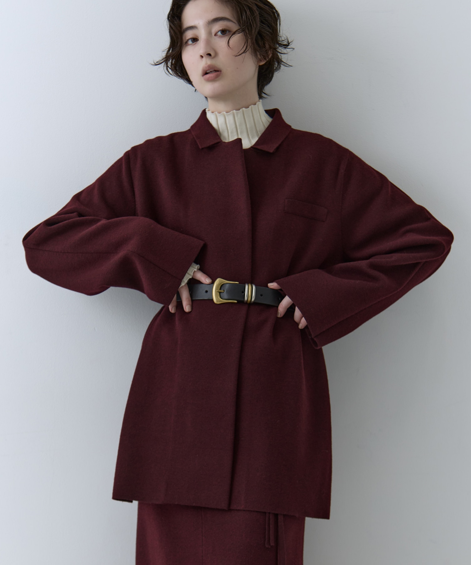 UND JACKET WINDING SKIRT KNIT SET DRESS AMERI