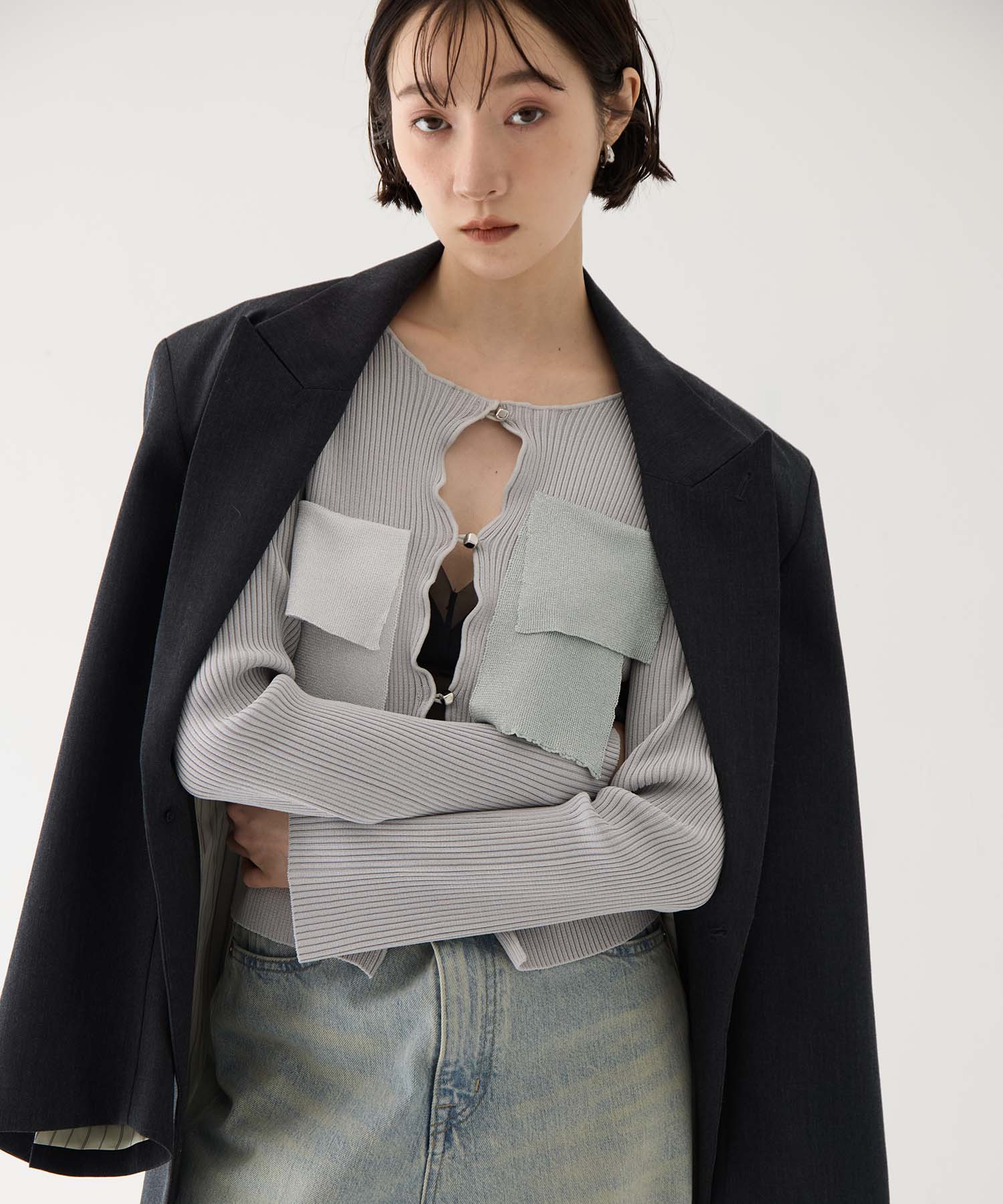 別注 RIB KNIT CARDIGAN kotohayokozawa