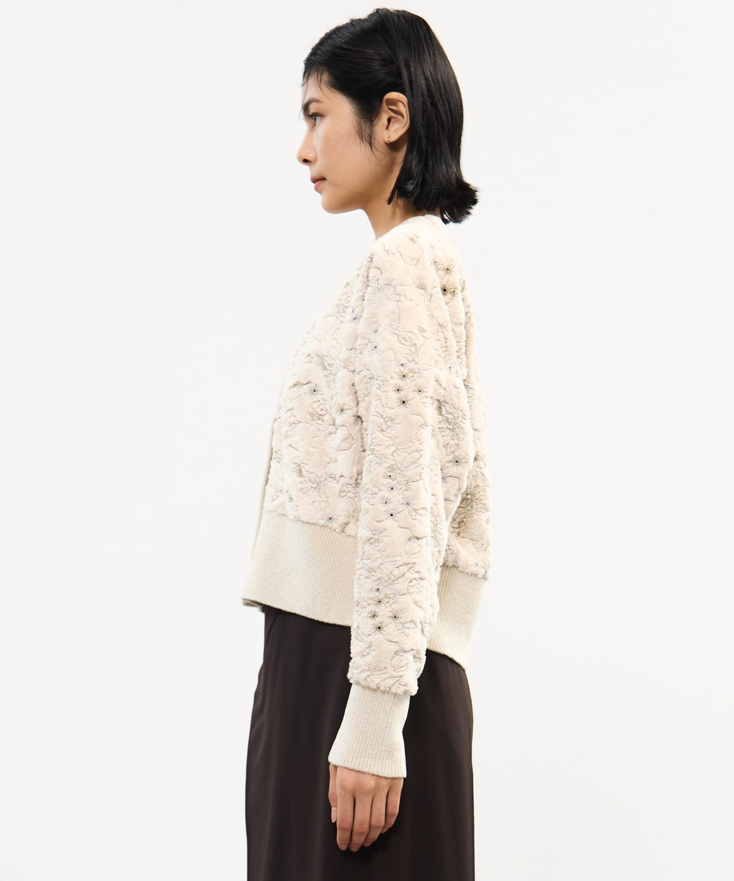 Camouflage embroidered knit cardigan MURRAL