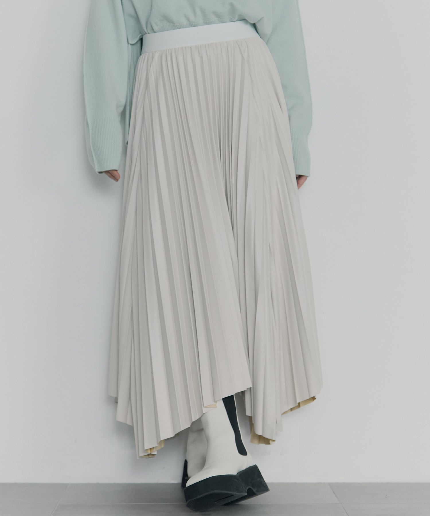 Faux Leather Pleated SK STUDIOUS