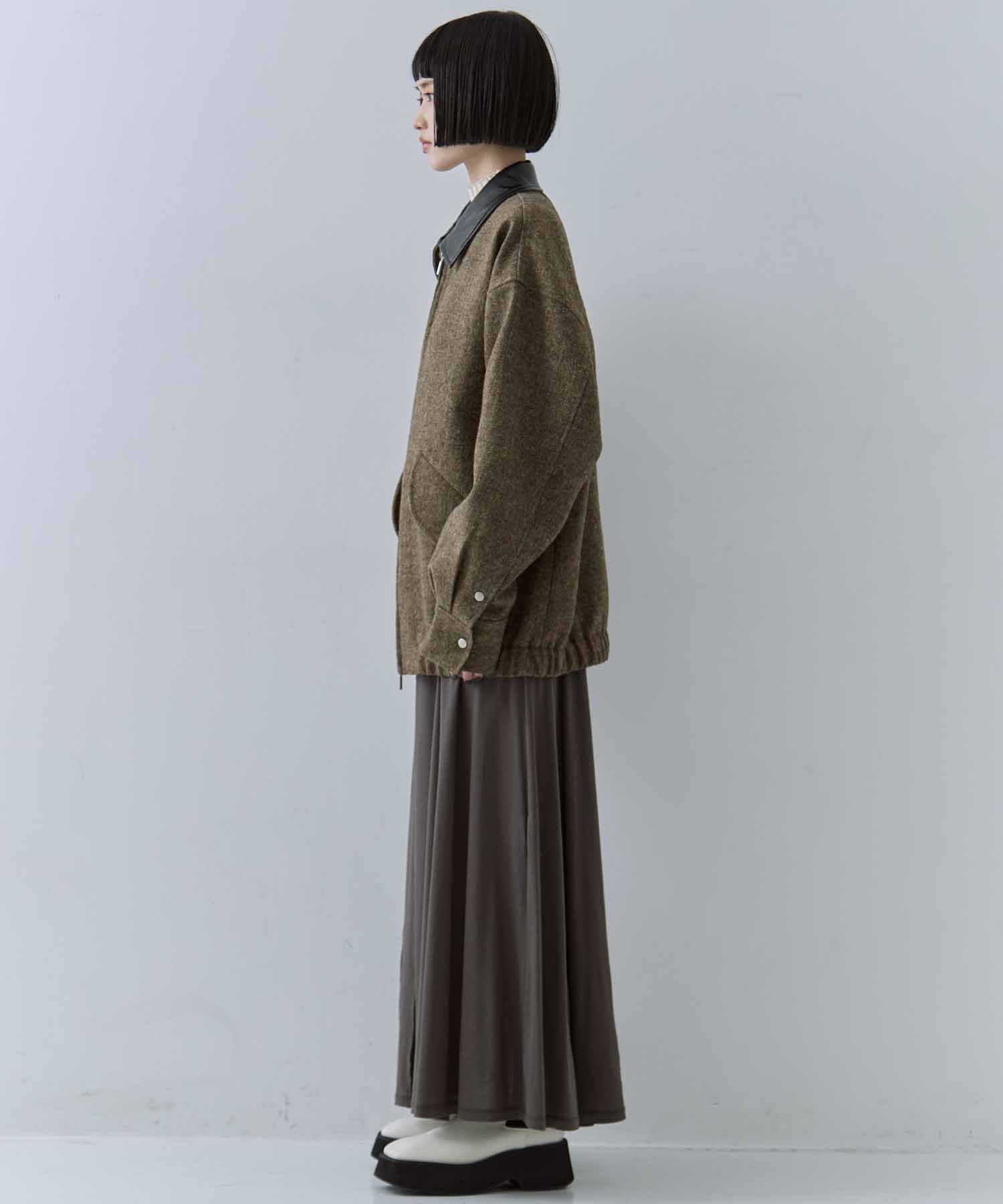 UND TWEED WORK DETAIL BLOUSON AMERI