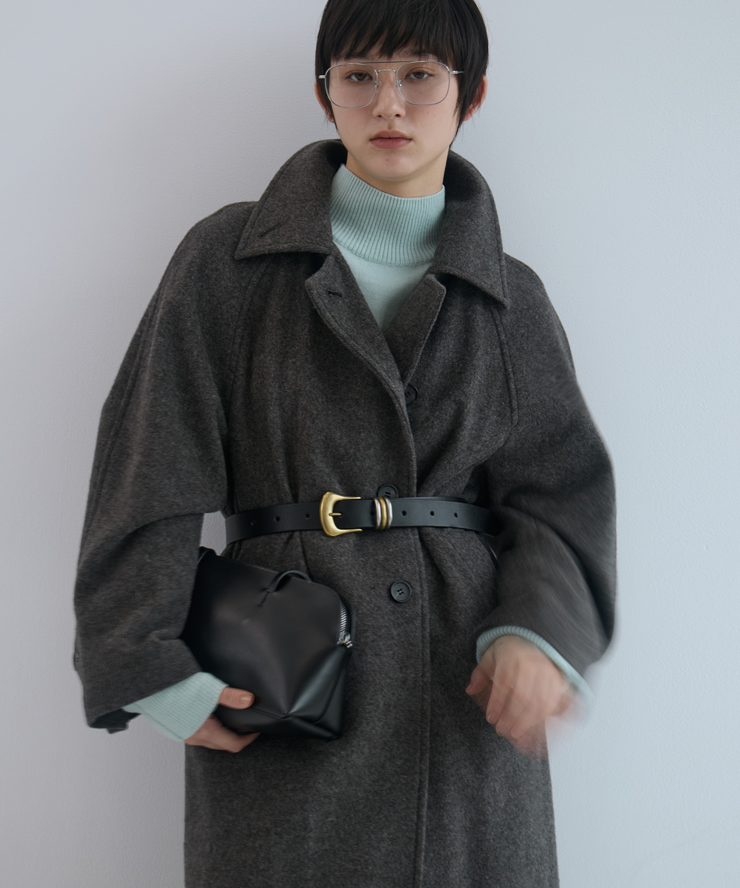 Stand Collar Wool Coat STUDIOUS