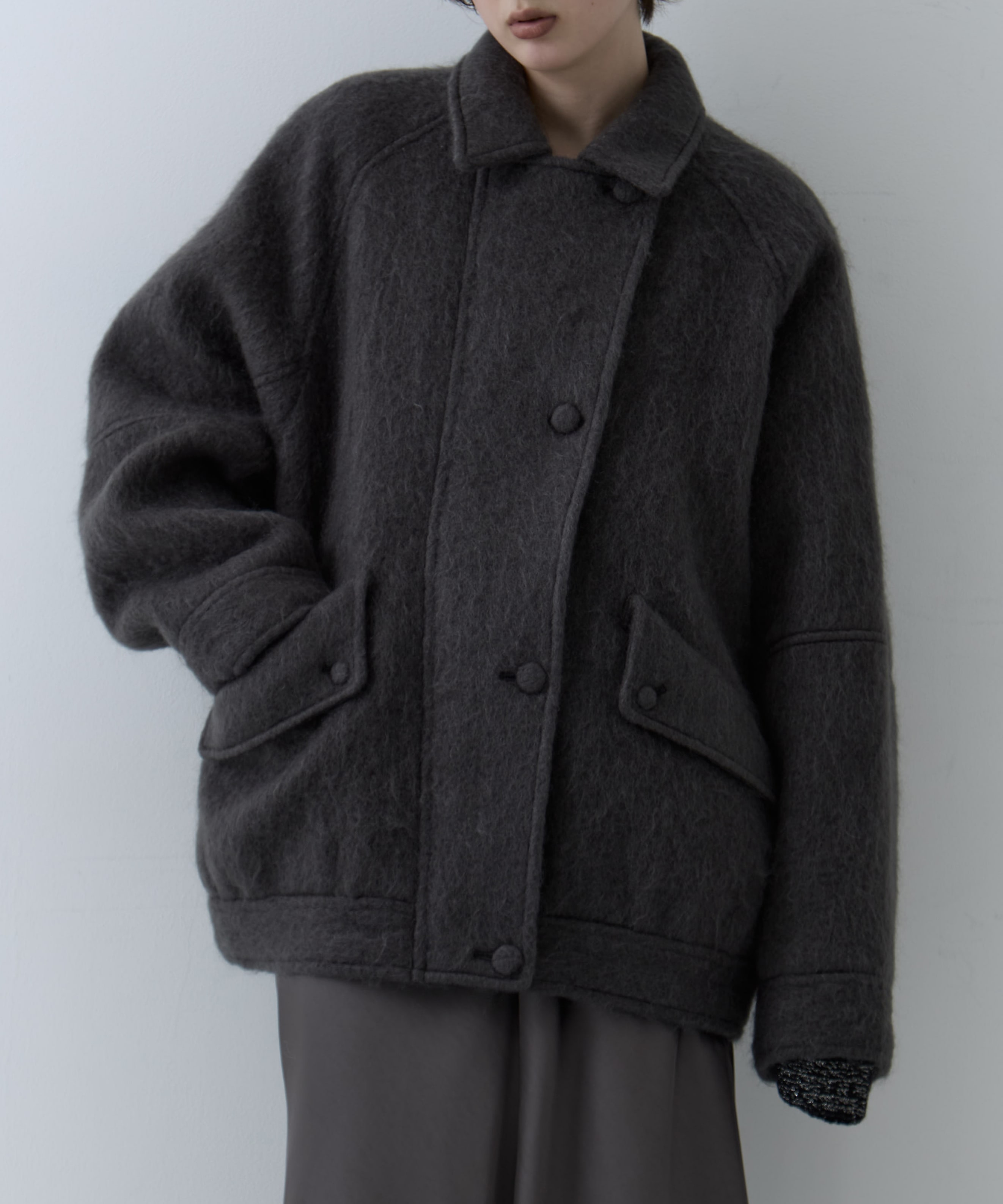 UND MOHAIR SHAGGY FLIGHT JACKET AMERI