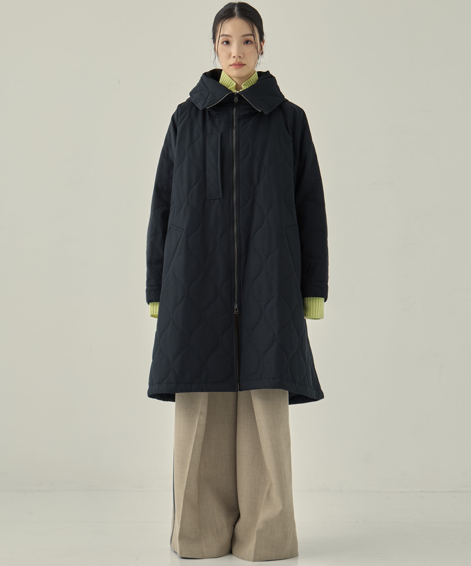 リサイクル60/40クロスキルティングフーディー VACHEMENT