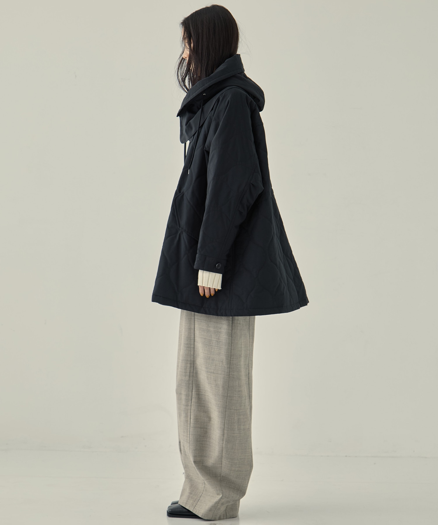 リサイクル60/40クロスキルティング モッズコート VACHEMENT