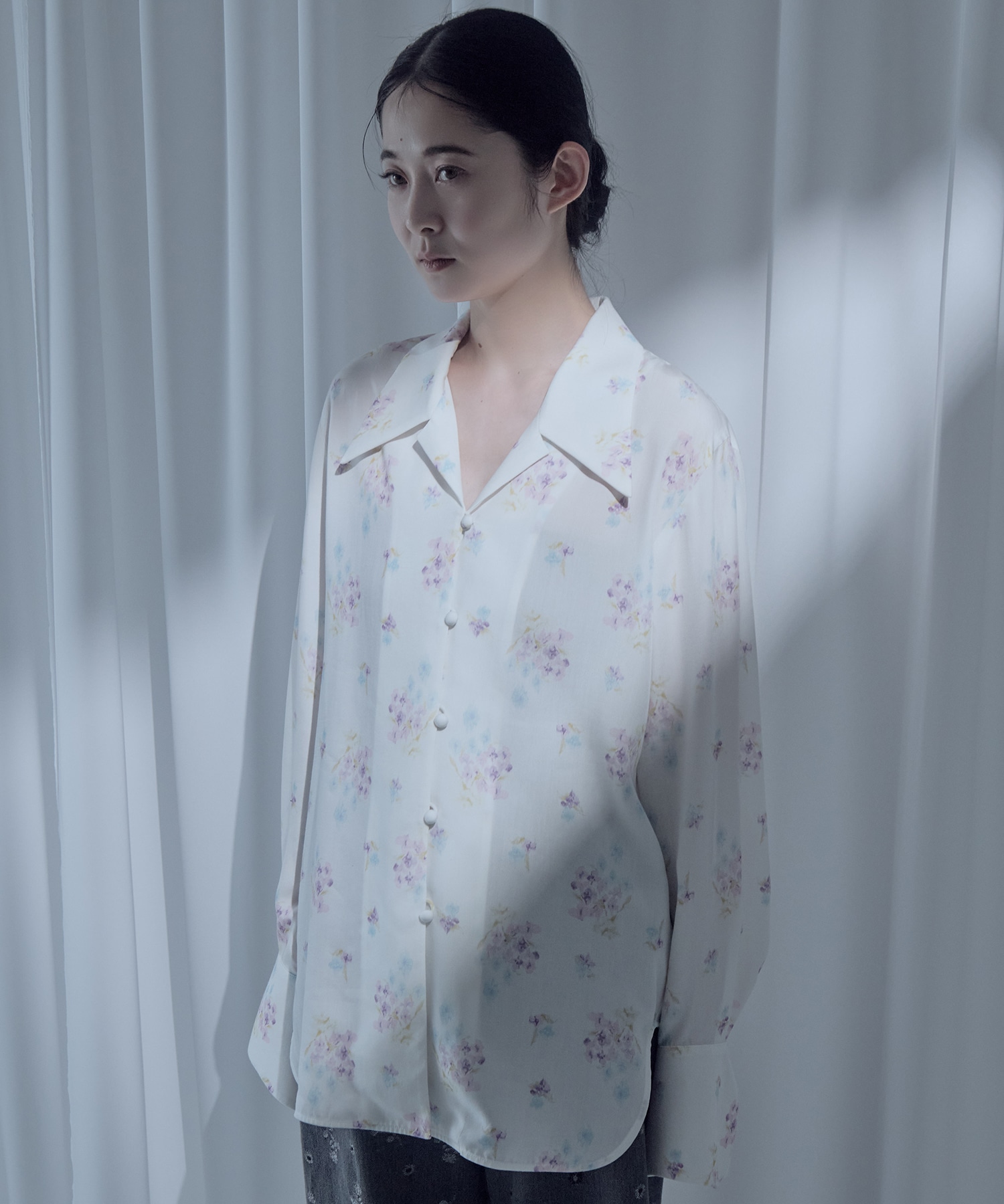 Floral Motif Printed Shirt Mame Kurogouchi