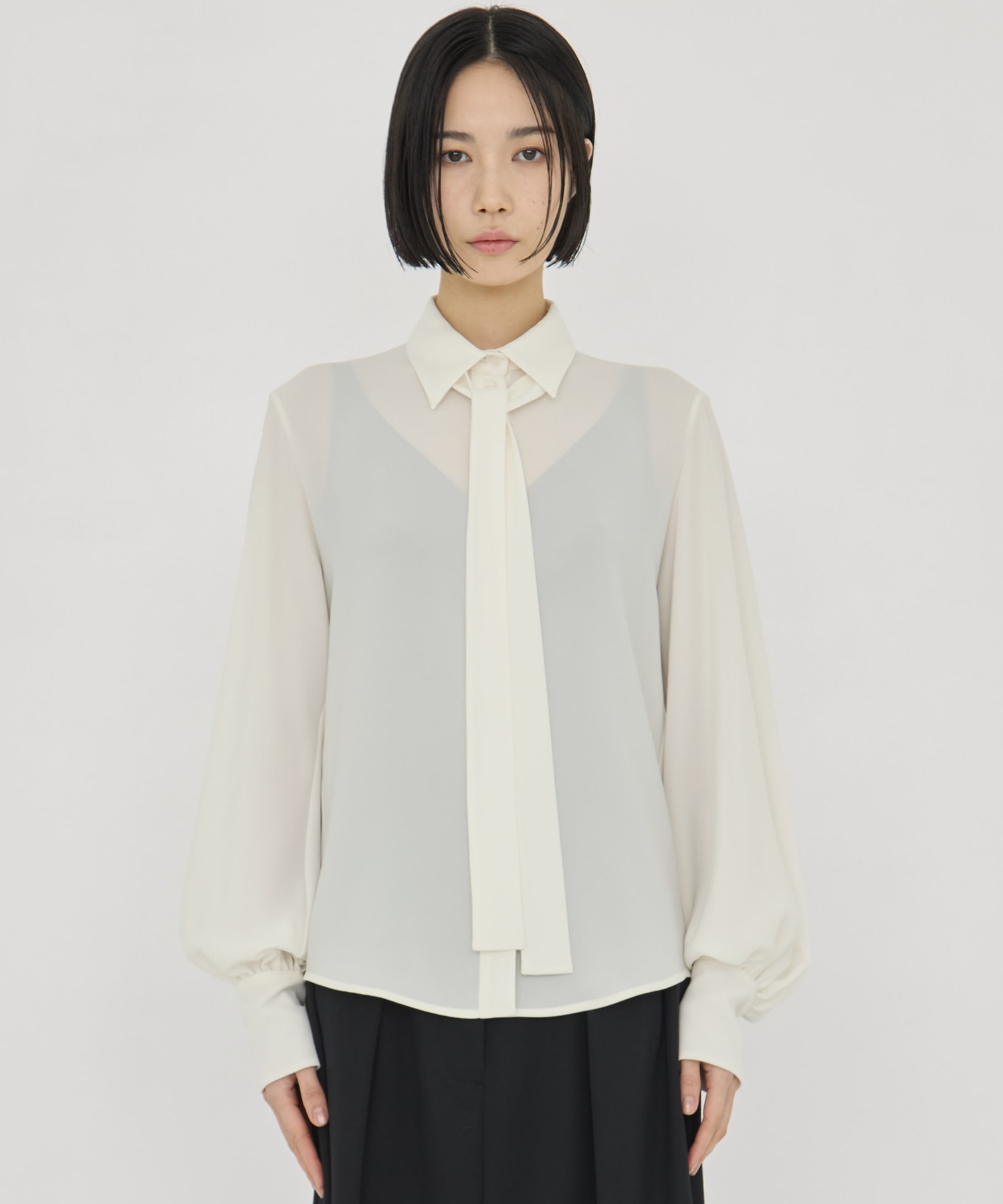 BLACK FORMAL BOWTIE SHIRT CINOH