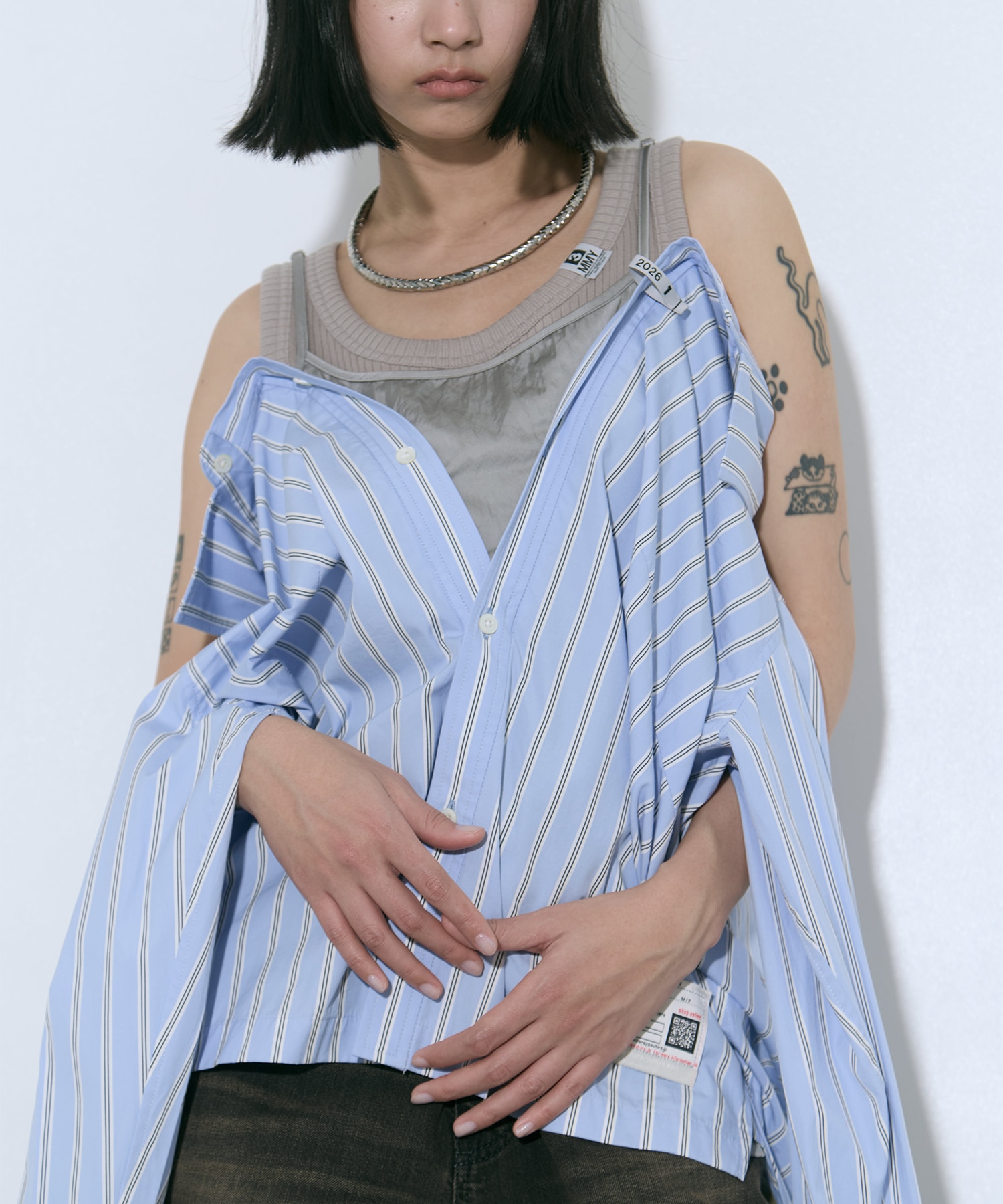 LAYERED STRIPE SHIRTS Maison MIHARA YASUHIRO