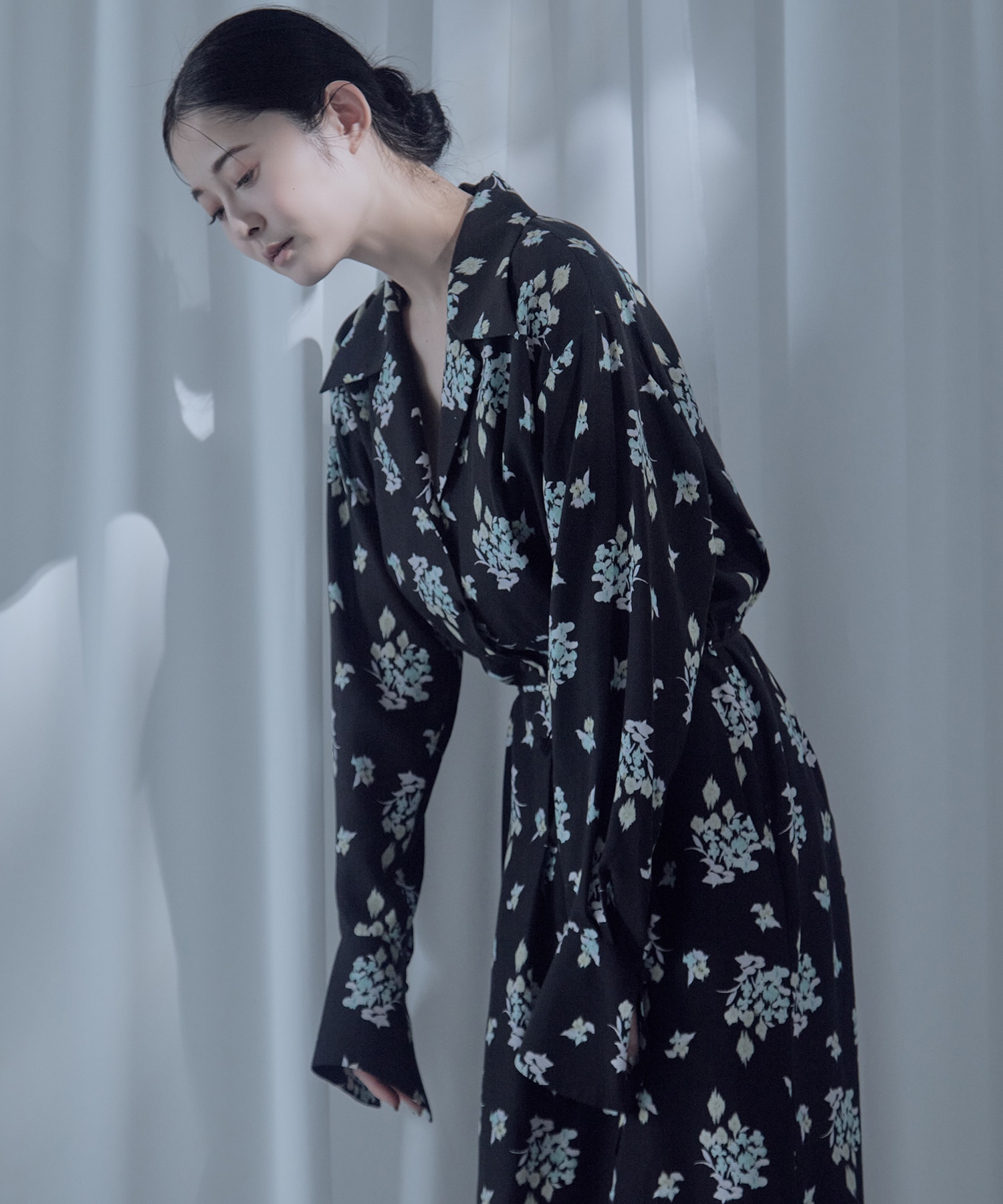 Floral Motif Printed Dress Mame Kurogouchi