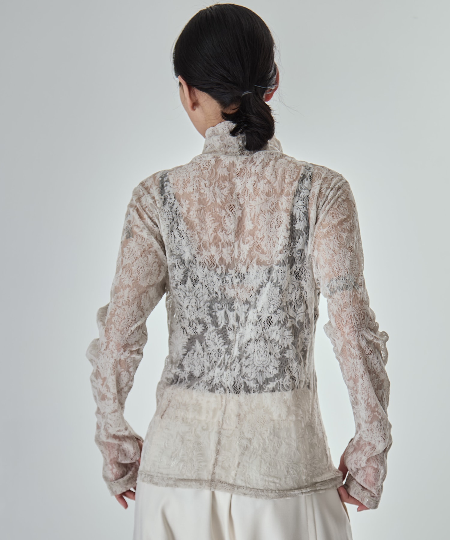 Stretch Flocky Lace Top STUDIOUS