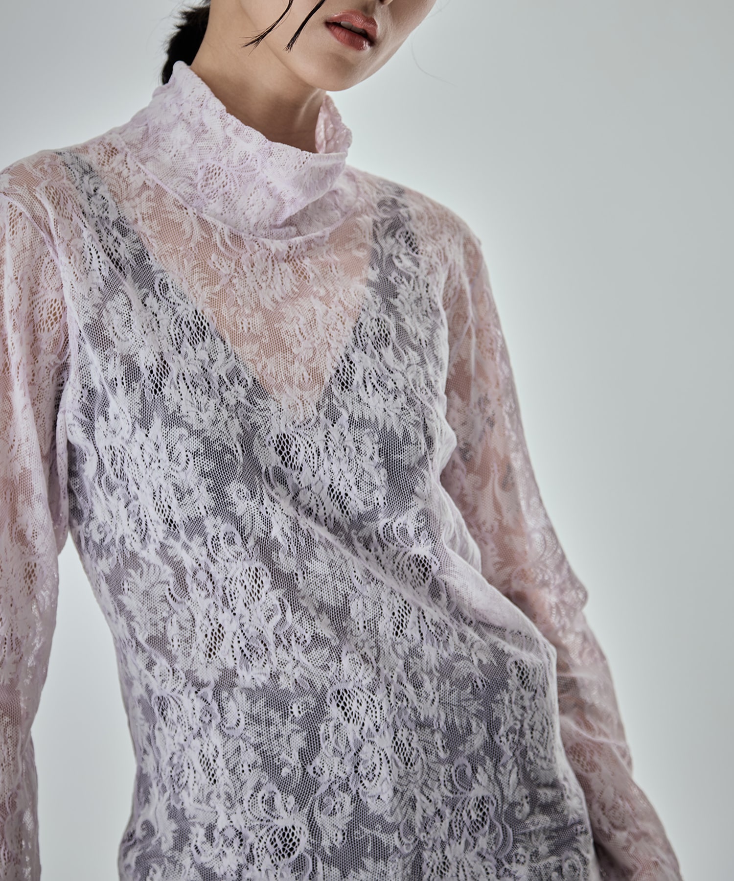 Stretch Flocky Lace Top STUDIOUS