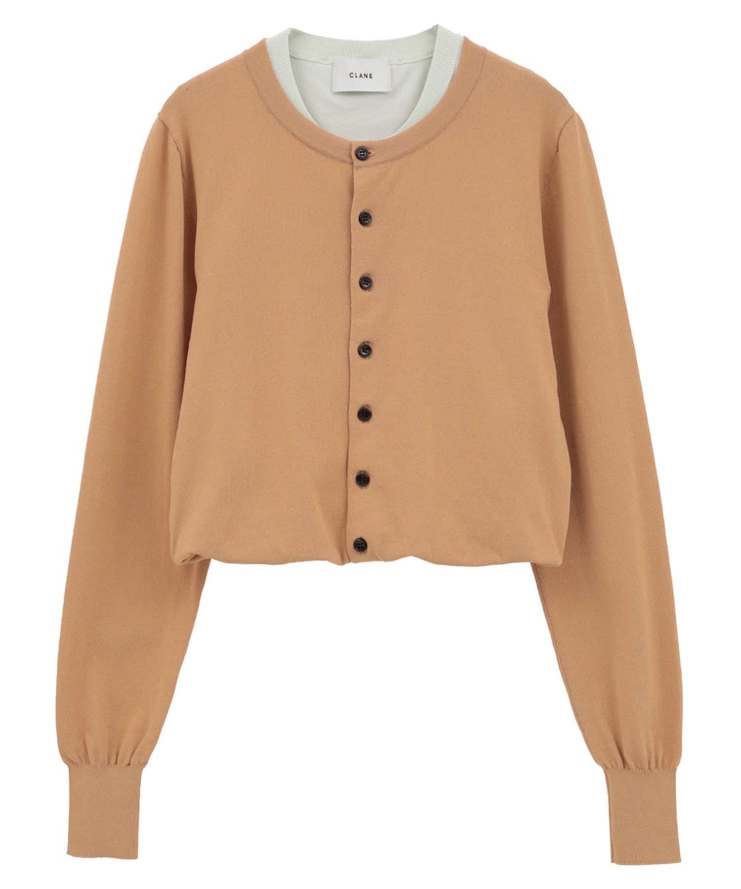 W LAYERED KNIT CARDIGAN CLANE