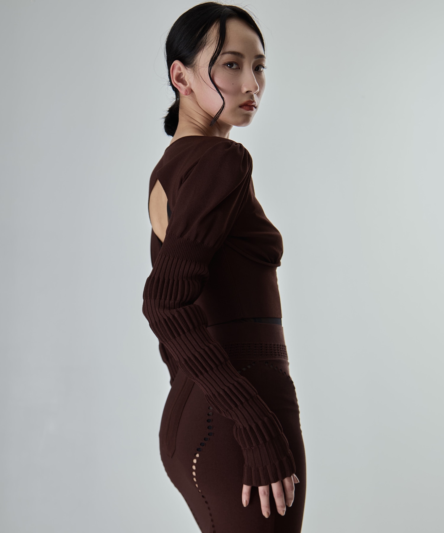 別注 STRIPE KNIT SHORT CARDIGAN FETICO