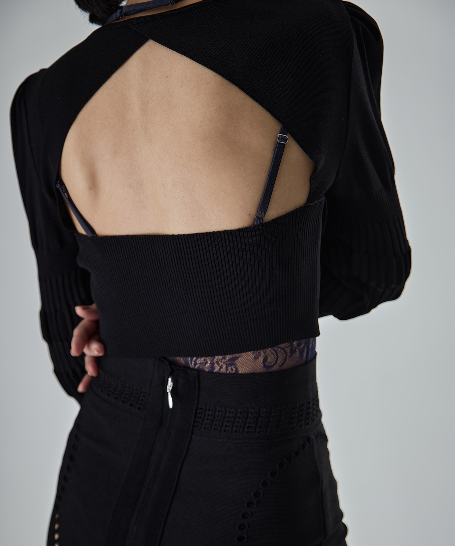 別注 STRIPE KNIT SHORT CARDIGAN FETICO