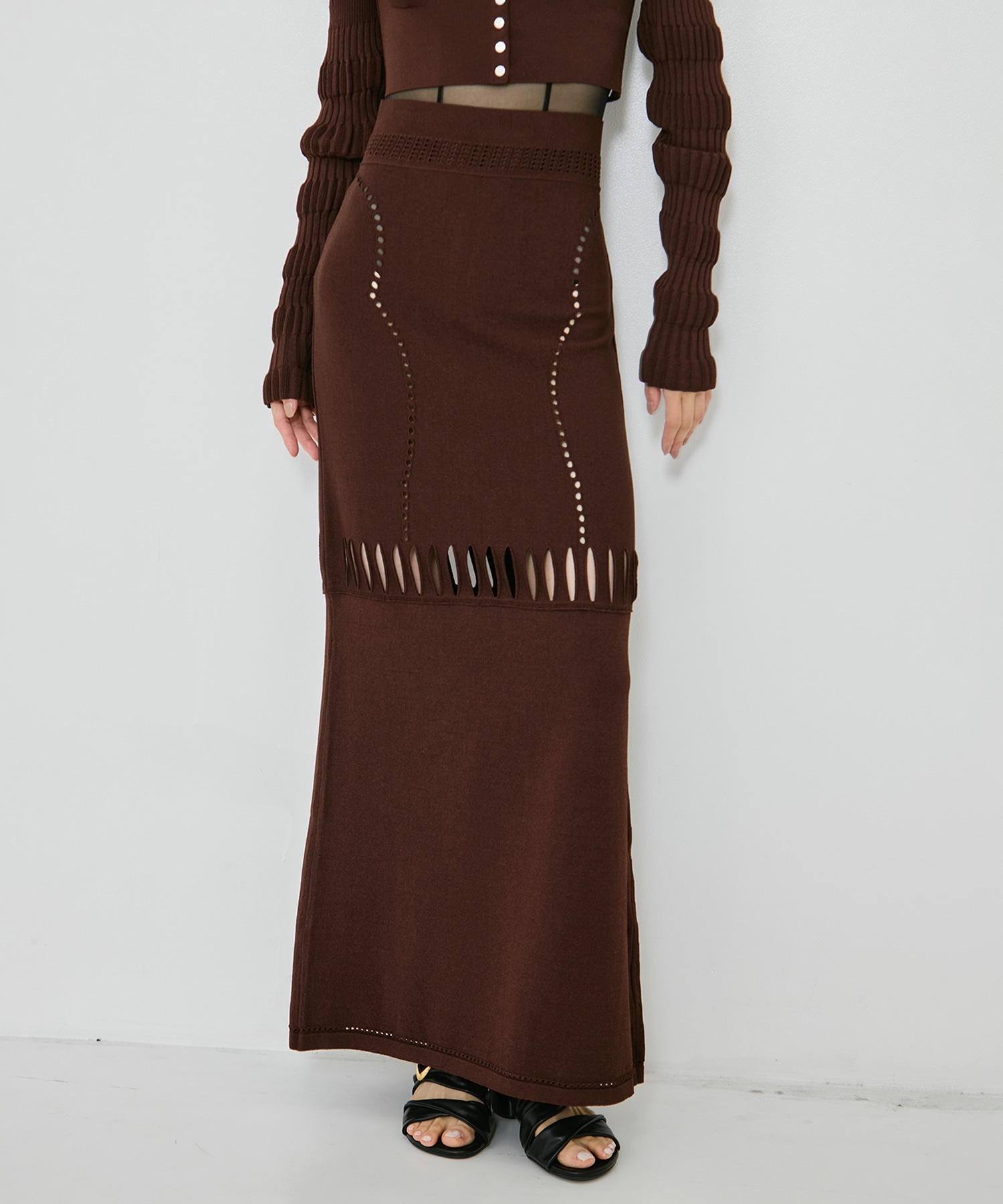 別注 MESH KNIT MAXI SKIRT FETICO