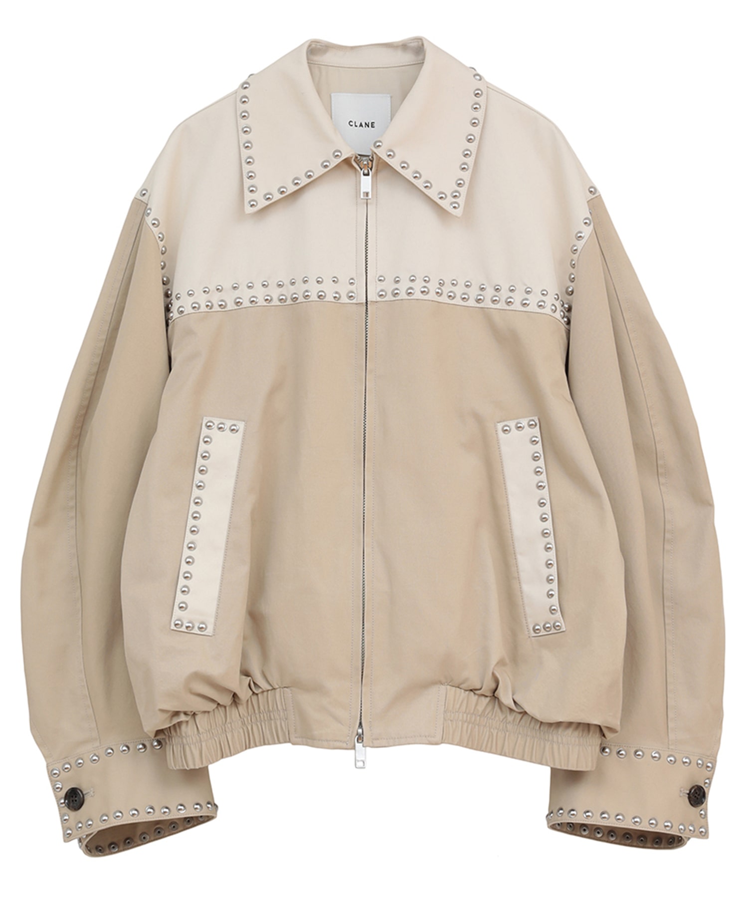 W COLOR STUDDED DRIZZLER JACKET CLANE
