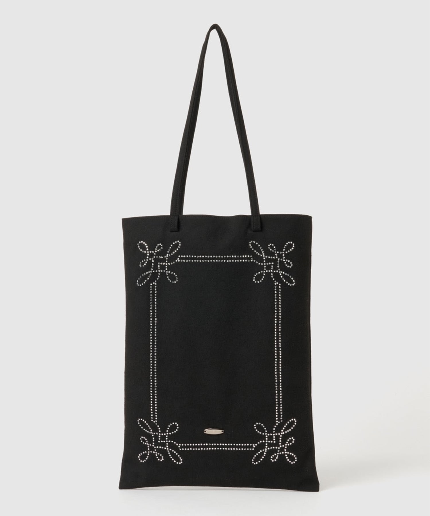Rhinestone frame tote bag tanakadaisuke