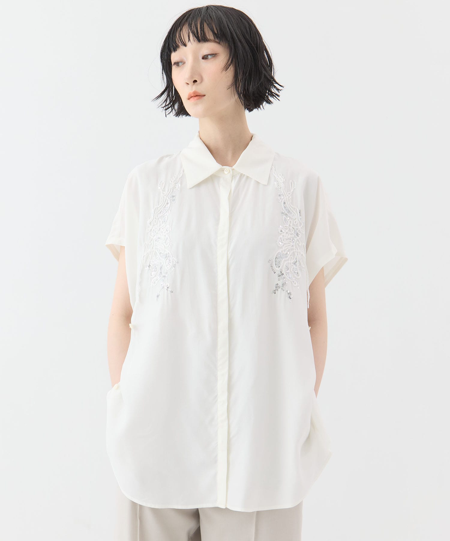 Veil embroidered shirt MURRAL
