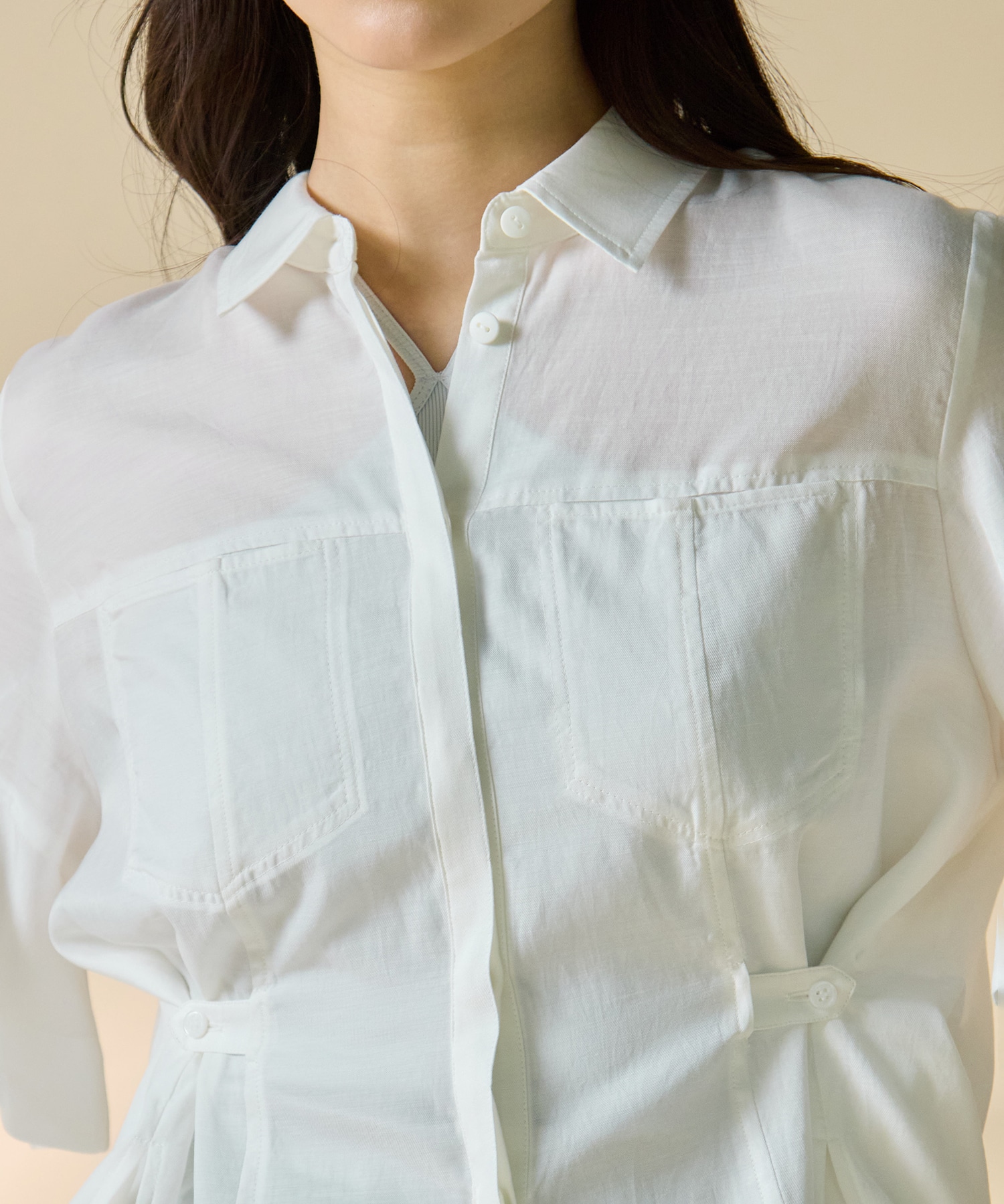 Hem Flare 2way Blouse STUDIOUS