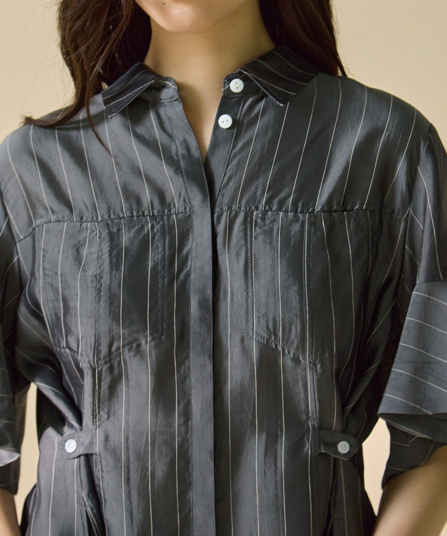 Hem Flare 2way Blouse STUDIOUS