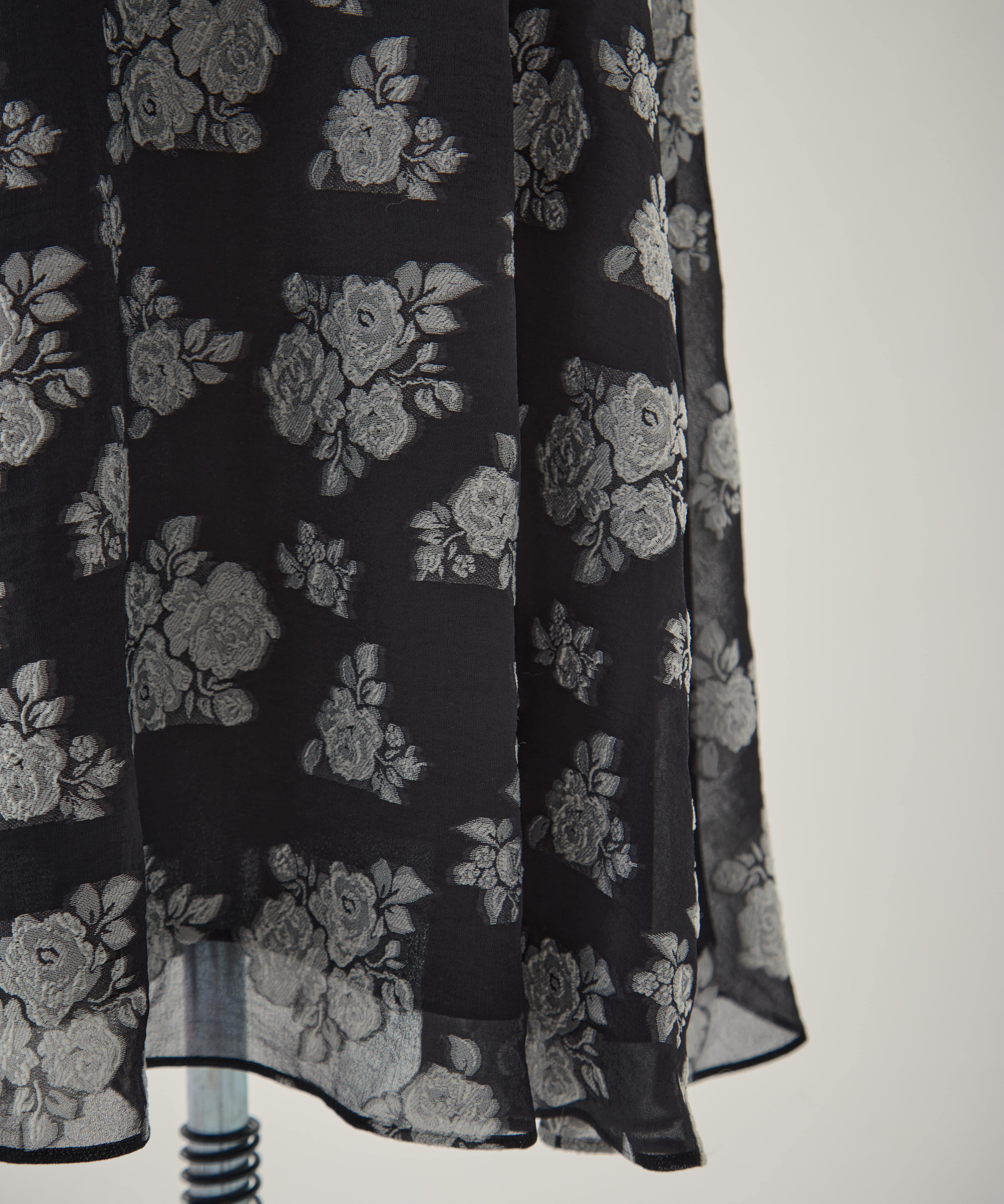 SHEER FLORAL JACQUARD DRESS FETICO