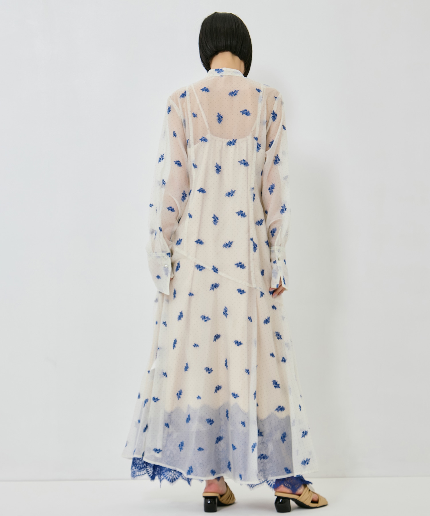 DOT FLOWER VEIL DRESS AMERI