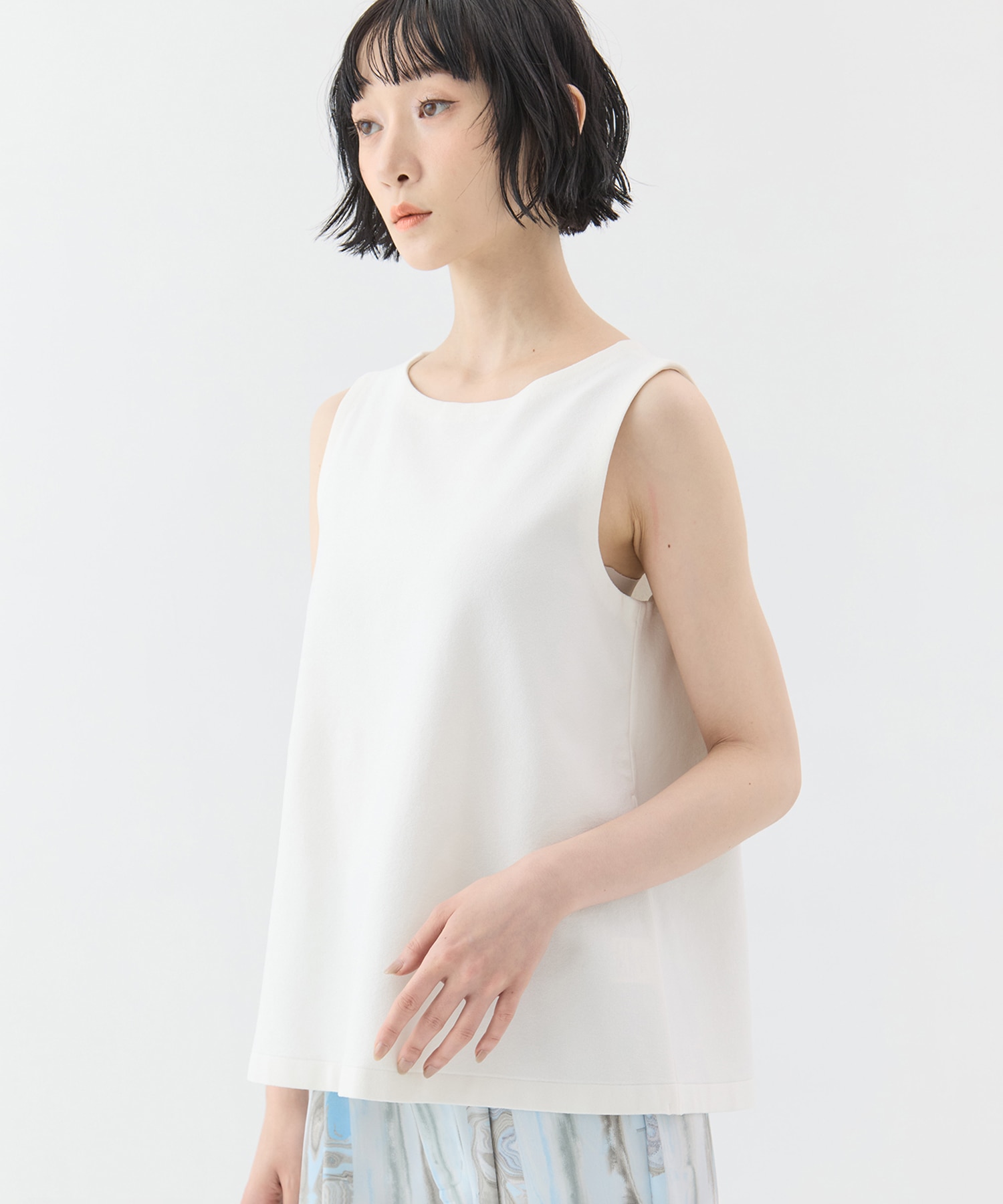 別注no sleeve knit tops WRAPINKNOT