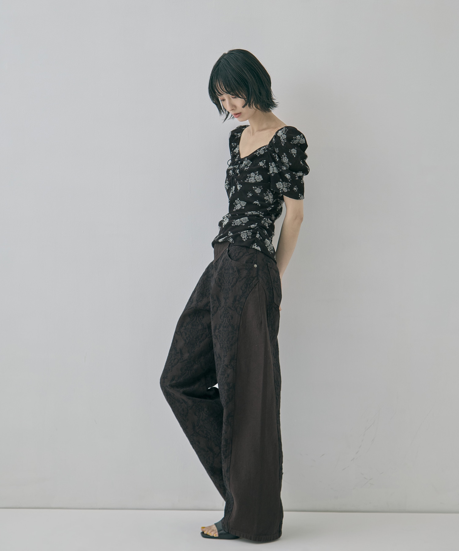 別注 VELOUR ROSE TEE FETICO