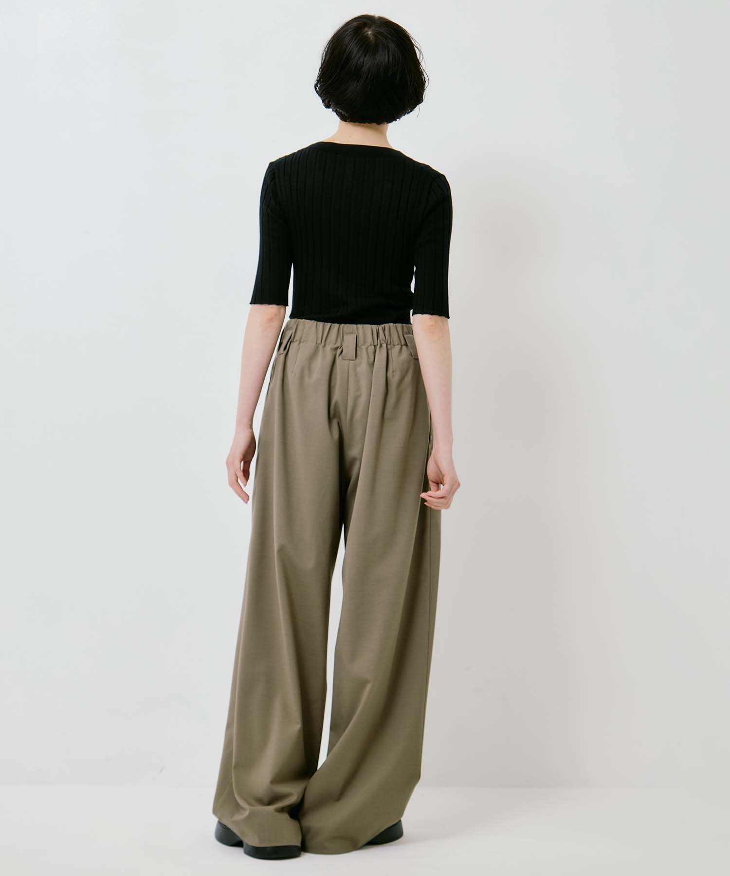 Summer Wool Belted Trousers STUDIOUS