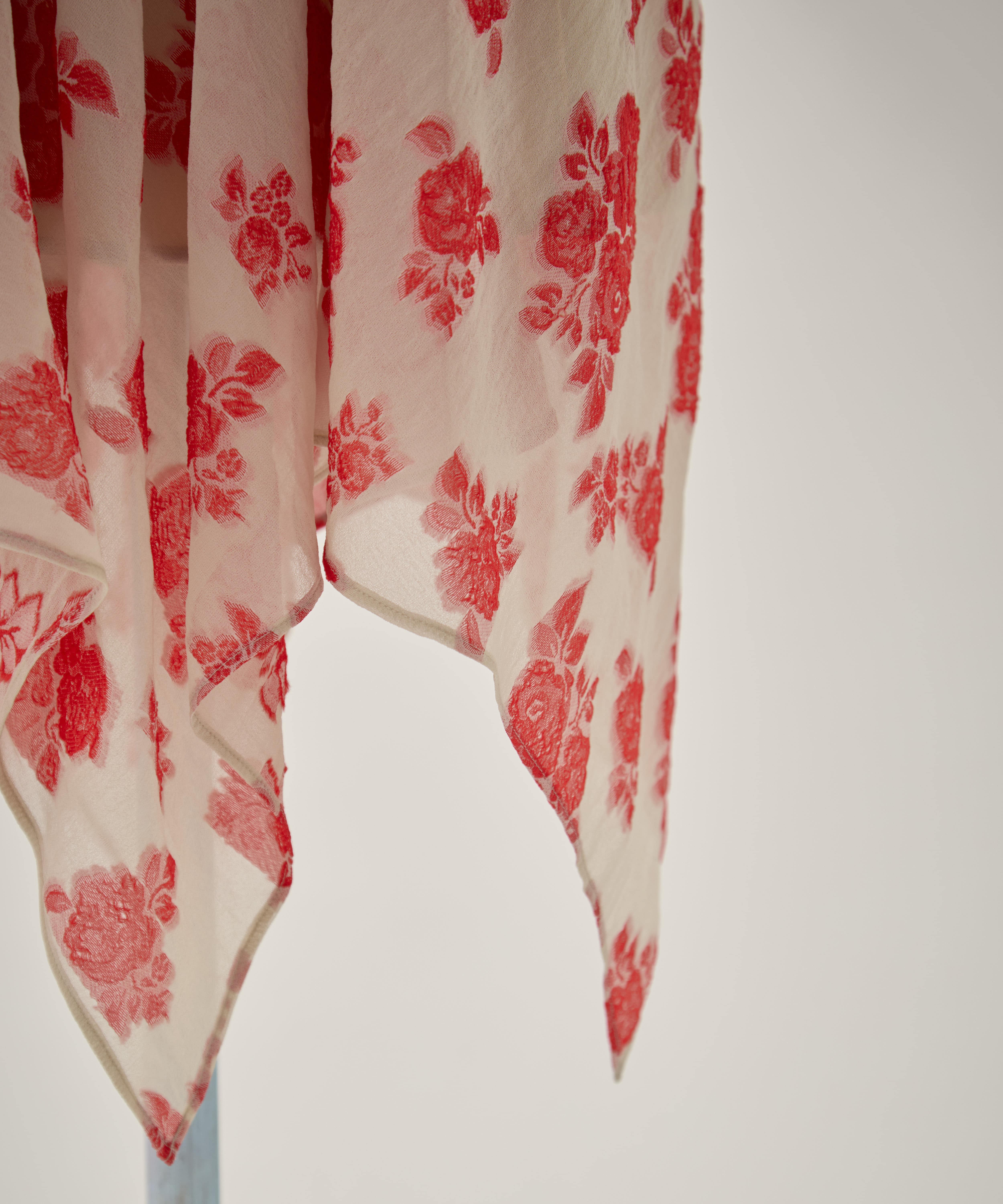 DRAPED FLORAL JACQUARD SKIRT FETICO