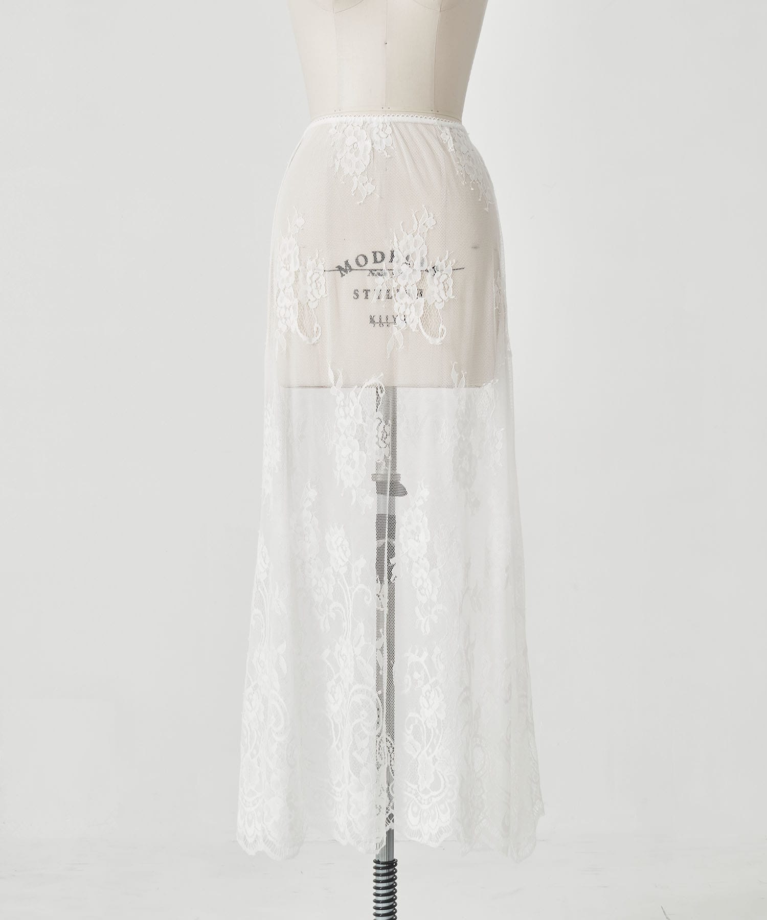 REMAKE LIKE DENIM LACE LAYERED SKIRT AMERI