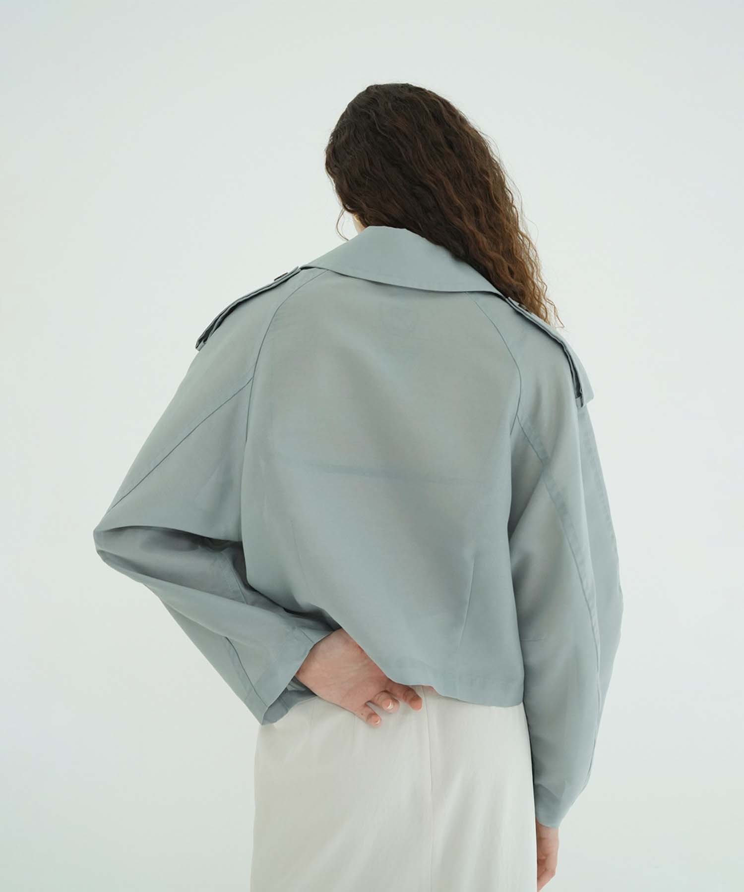 SHEER SHORT TRENCH JACKET CLANE