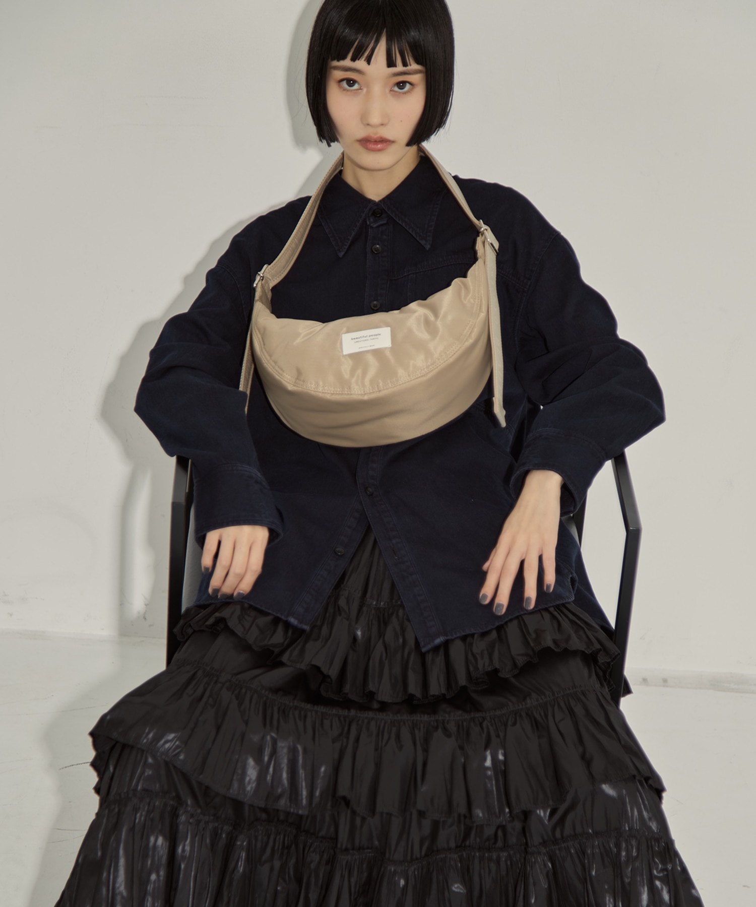 別注nylon moon shoulder bag beautiful people