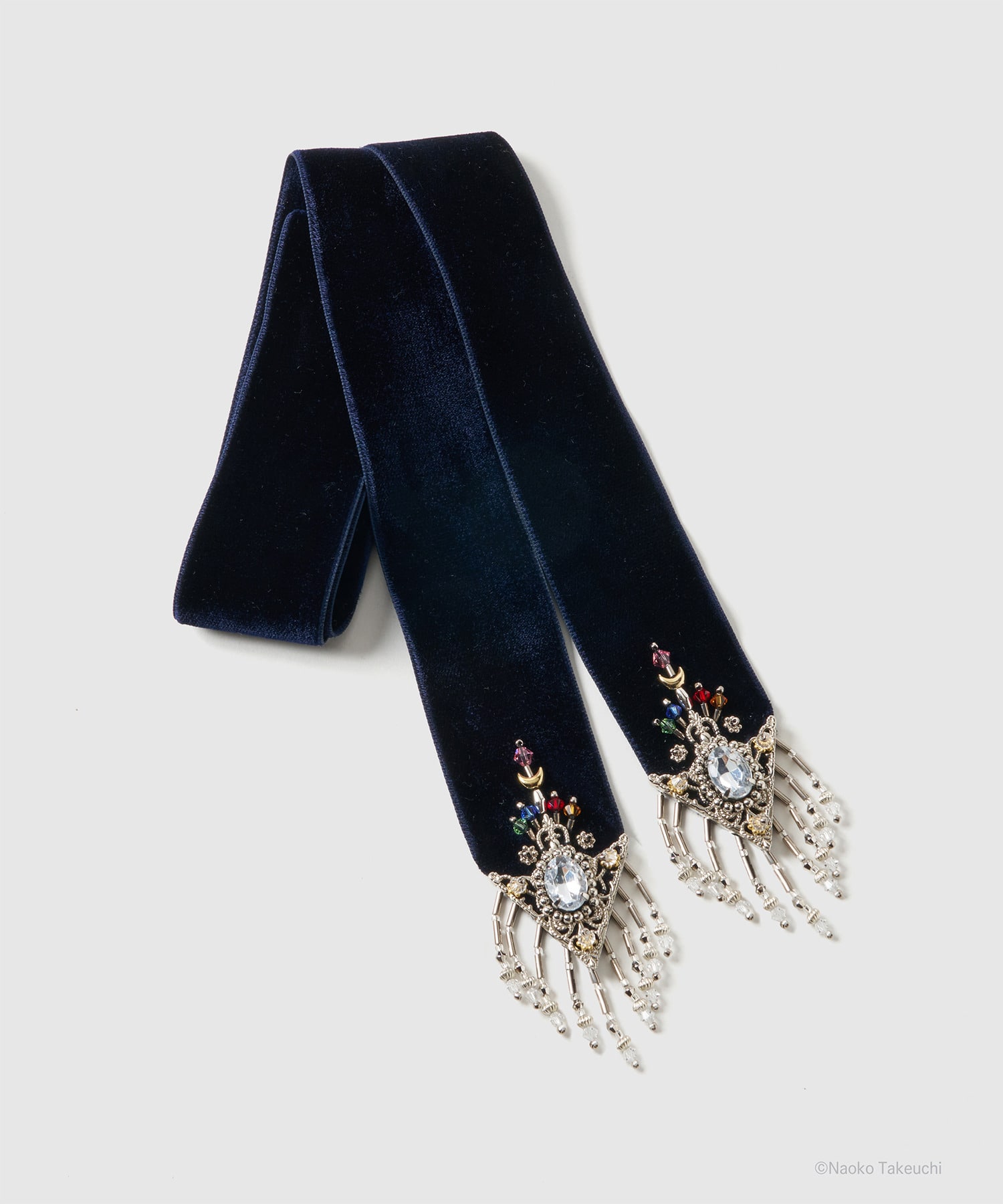 5 Sailor Guardians crystal silver tip velvet long ribbon tanakadaisuke
