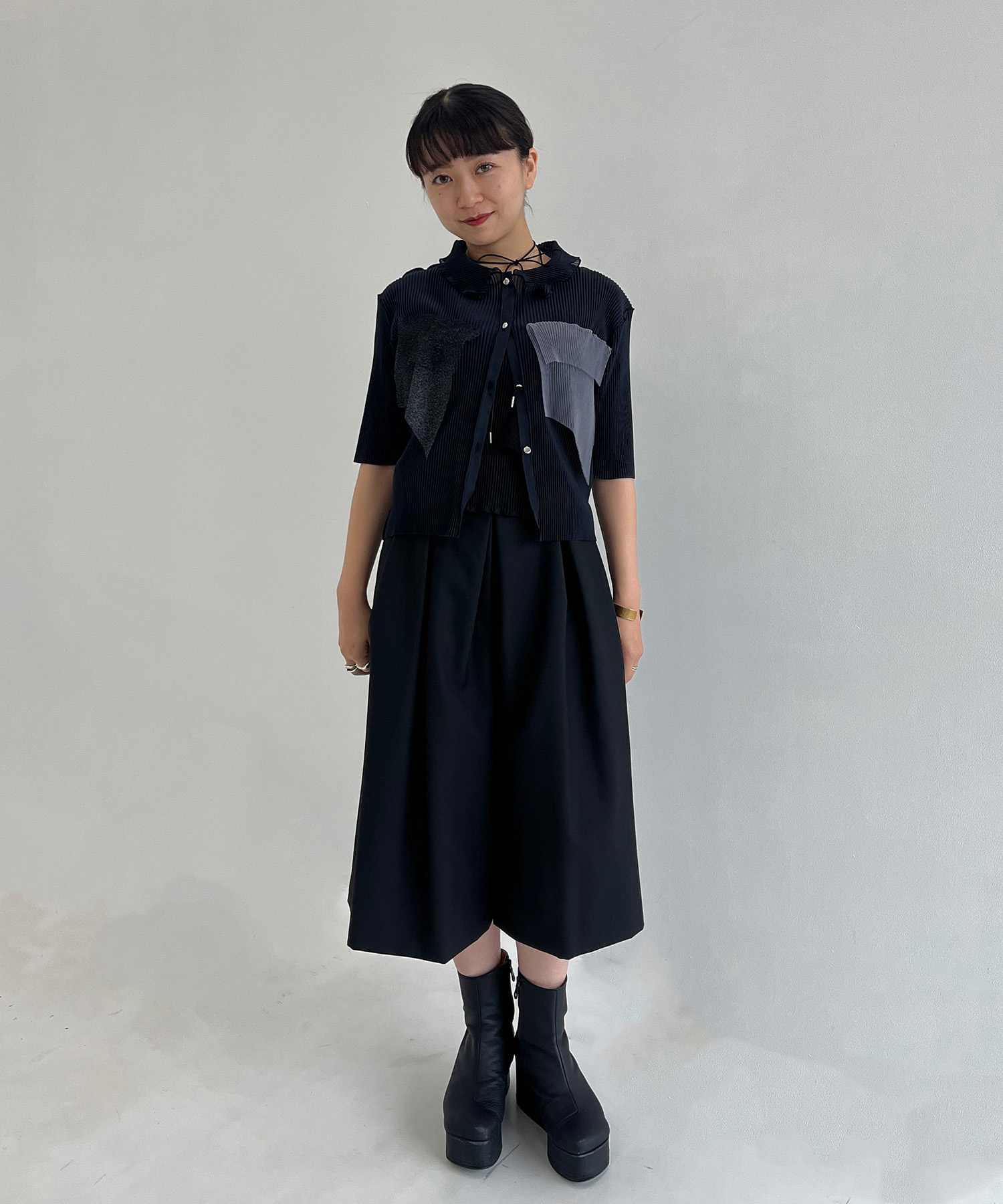別注 シアーラメポロトップス(FREE NAVY): kotohayokozawa: WOMENS