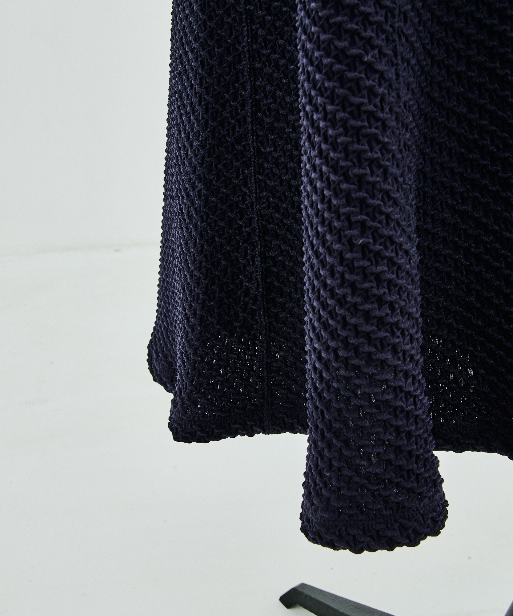 Shirring Jersey Jacquard Long Sleeve Dress Mame Kurogouchi